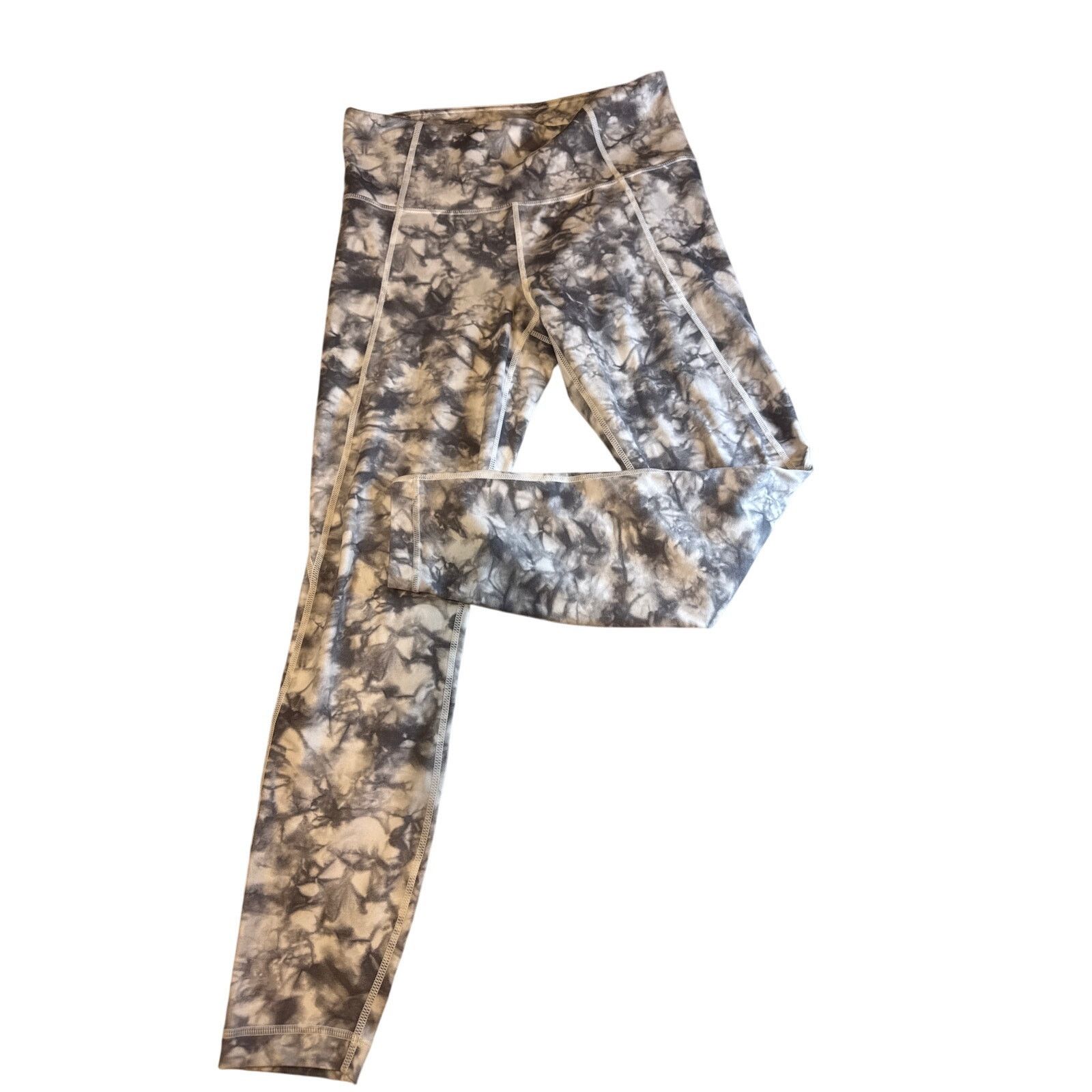 Athleta Athleta Gray Powervita Tie Dye Salutation 7/8 Leggings Size 27" / US 4 / IT 40 - 1 Thumbnail