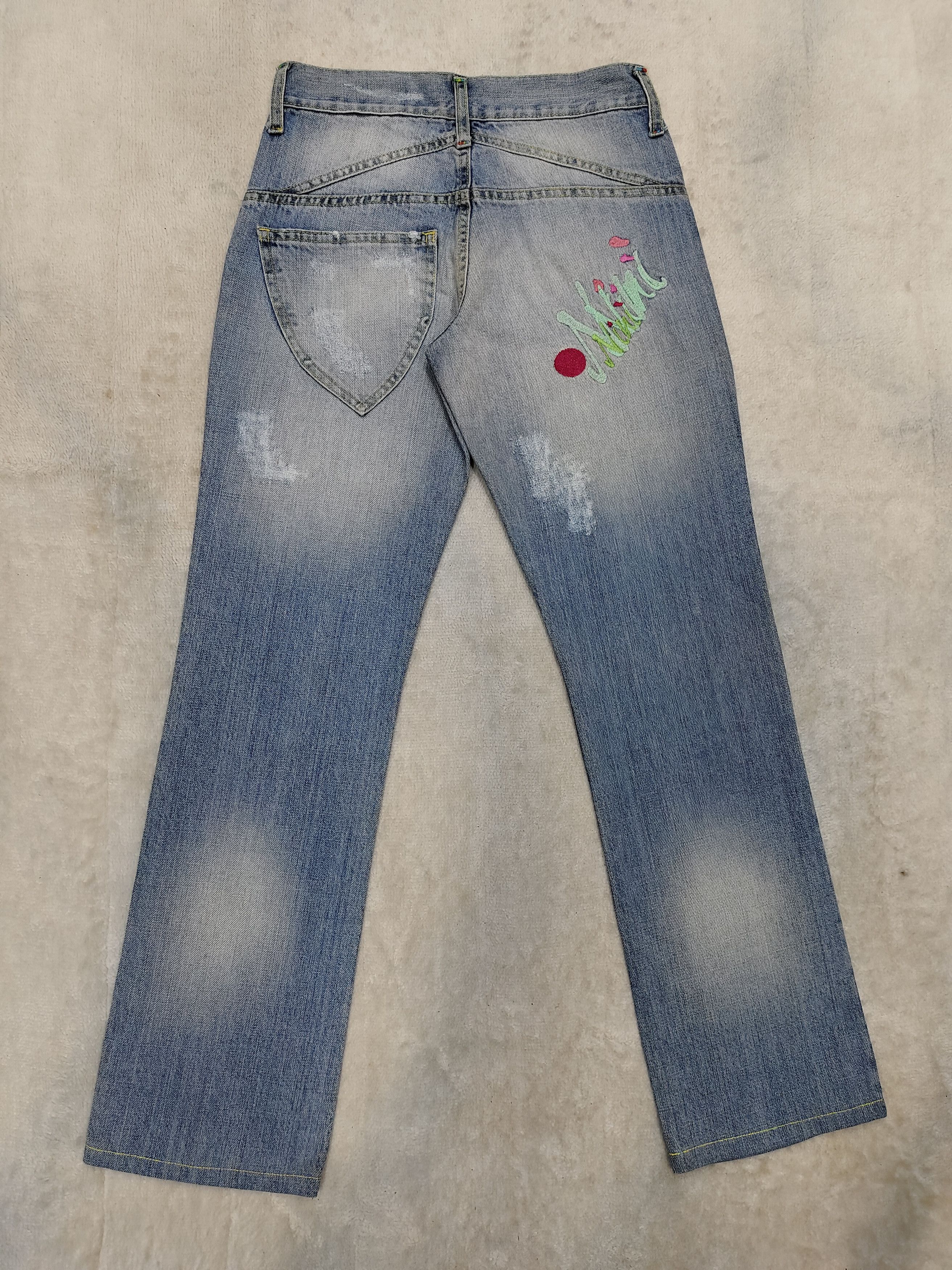 Seditionaries 🇮🇹 Vtg Nini 🇮🇹 Single Pocket Asymmetric Waist Distressed Size 27" / US 4 / IT 40 - 4 Thumbnail