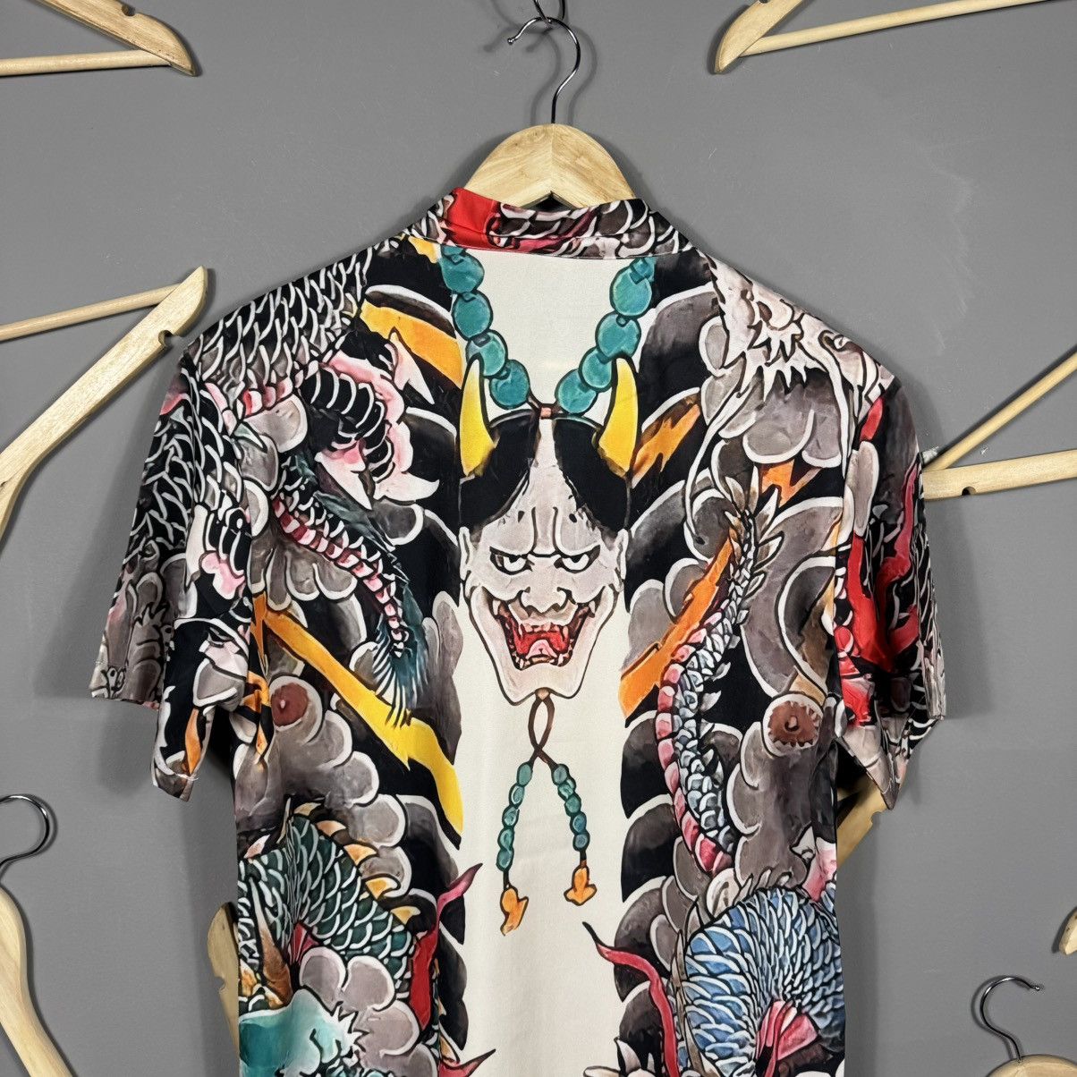 Vintage Vintage Japanese Koi Dragon Tattoo Print Shirt Size US M / EU 48-50 / 2 - 6 Thumbnail