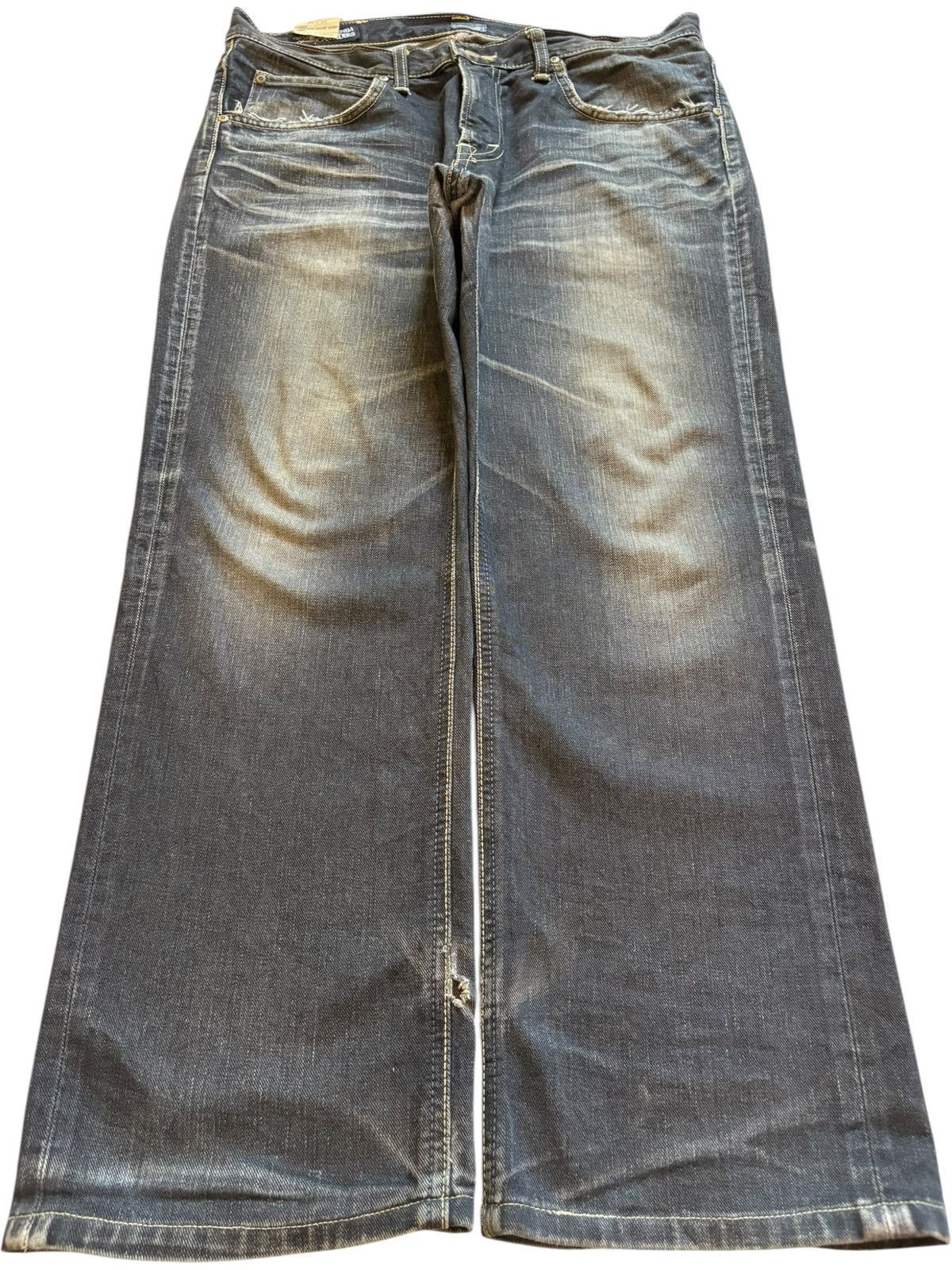 Lee Vintage Lee Rusty Wash Distressed Loose Baggy Jeans Size US 34 / EU 50 - 1 Thumbnail
