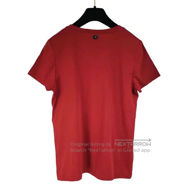 Chanel Chanel Red Cotton Short Sleeve T-Shirt . Size S / US 4 / IT 40 - 2 Thumbnail
