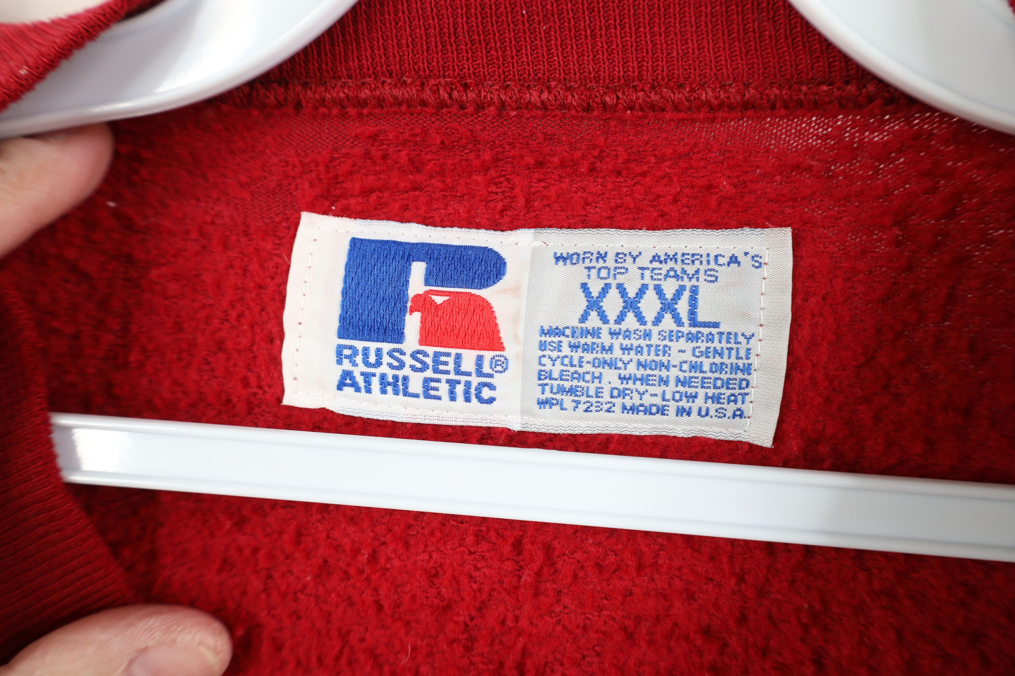 Russell Athletic Vintage 90s Russell Athletic Crewneck Sweatshirt Red USA Size US XXL / EU 58 / 5 - 7 Thumbnail