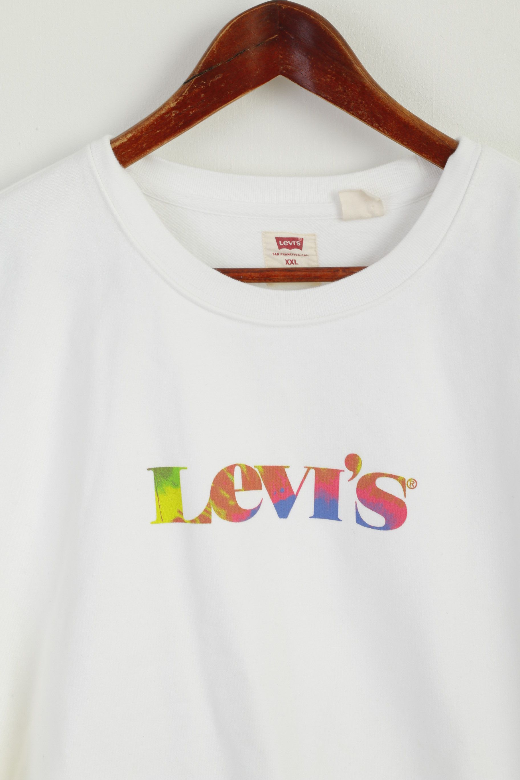 Levi's Levi's Men XXL Sweatshirt White Cotton Logo Relaxed 2562 Size US XXL / EU 58 / 5 - 2 Thumbnail