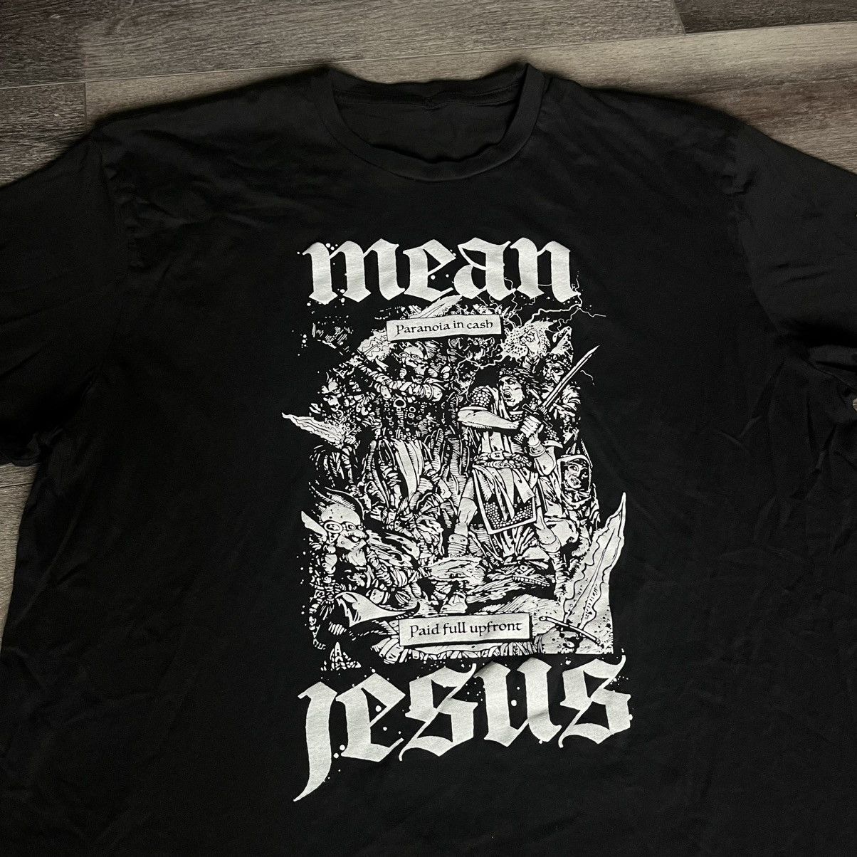 Band Tees Vintage Mean Jesus Paranoia In Cash Hardcore Band Tee Shirt Size US XL / EU 56 / 4 - 2 Thumbnail