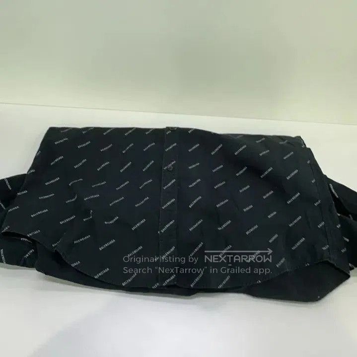 Balenciaga Balenciaga Black Logo Print Casual Long Sleeve Shirt. Size US M / EU 48-50 / 2 - 5 Thumbnail