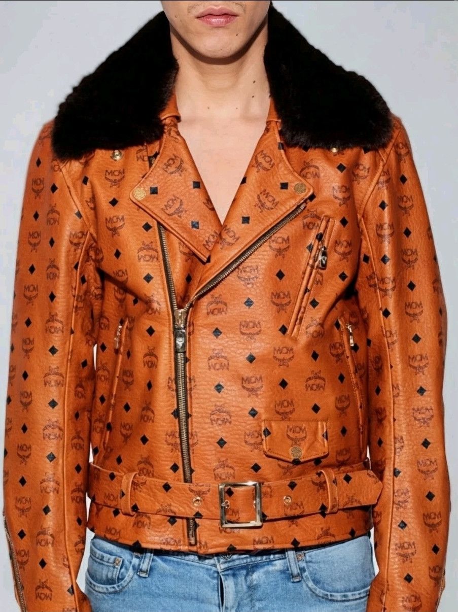 MCM Very Rare Authentic McM x PheNoMeNoN Leather Jacket Size US XXS / EU 40 - 2 Thumbnail