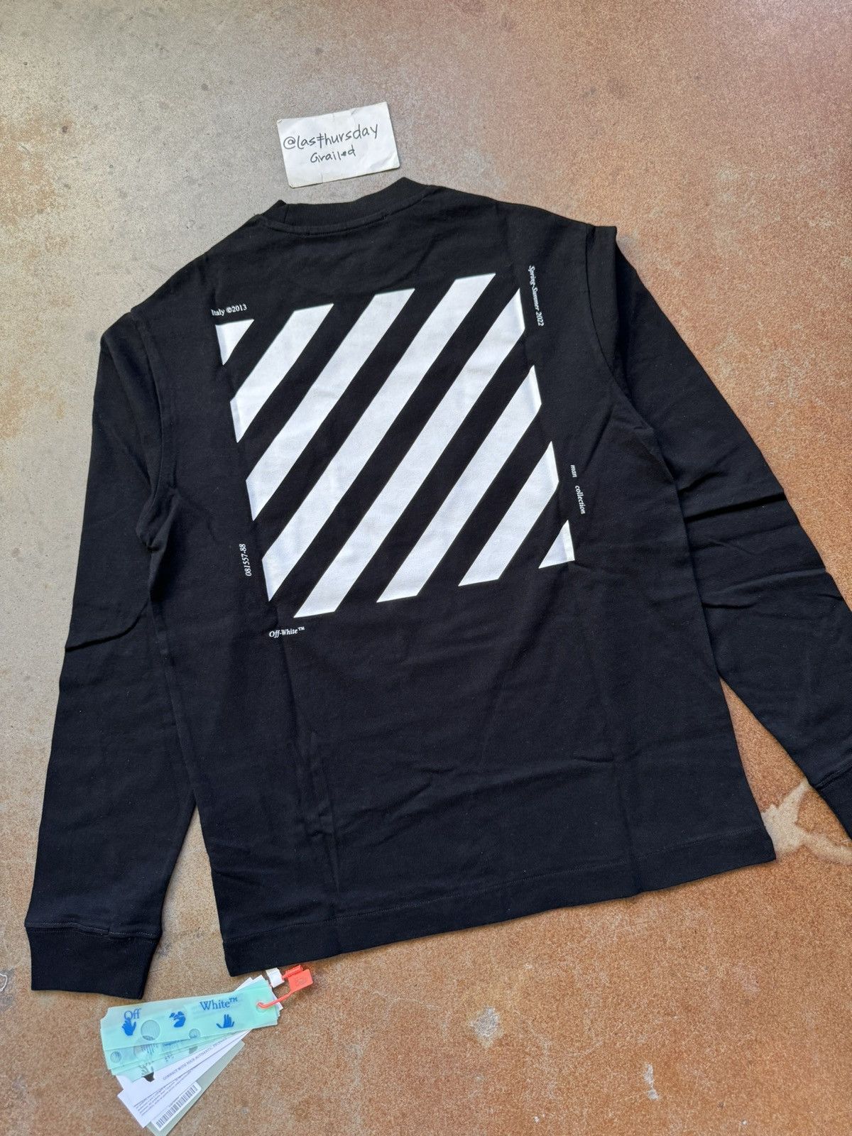 Off-White Off-White Diag Square Pocket Skate L/S Tee Small | Grailed