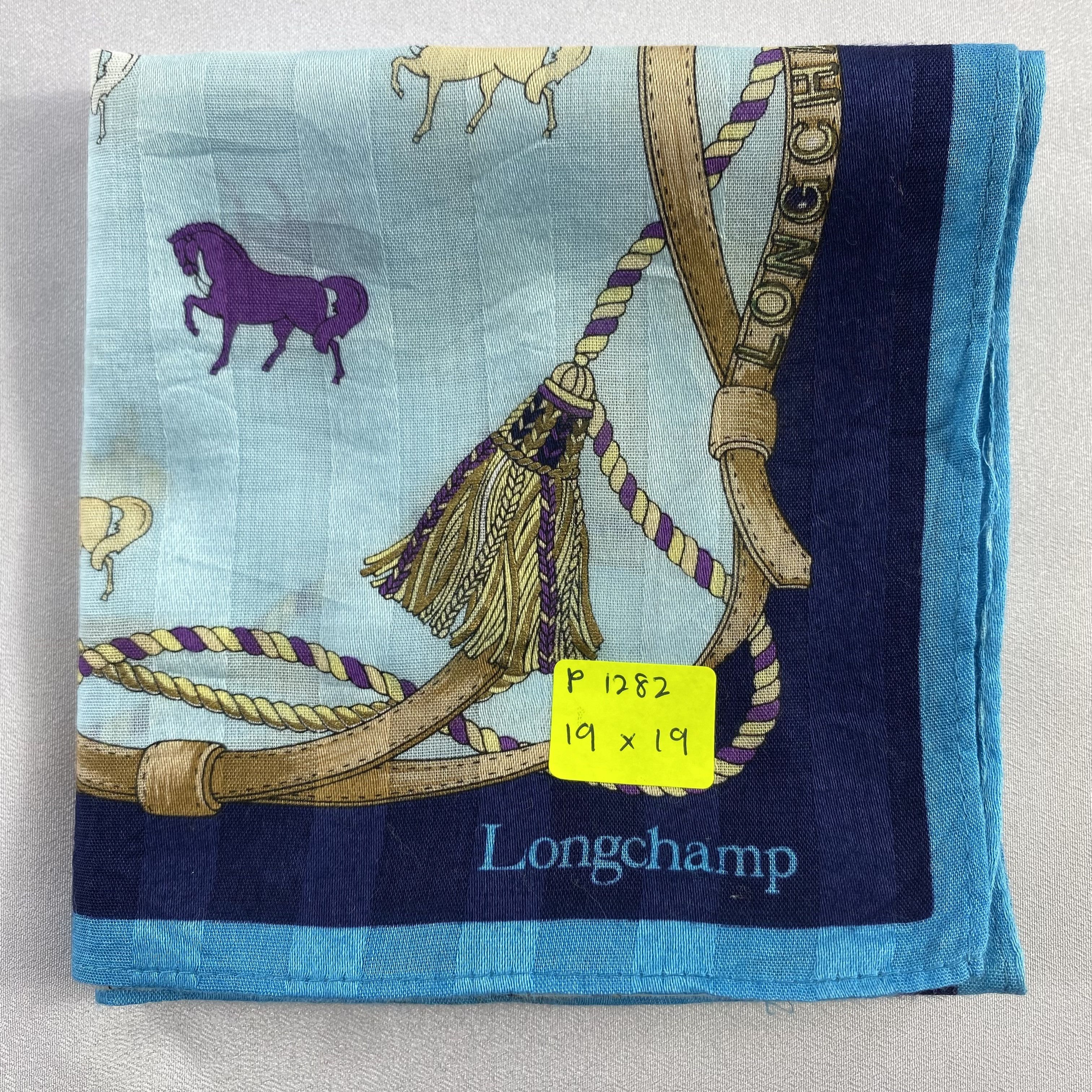 Longchamp × Vintage Longchamp Neckerchief / Bandana / Handkerchief-P1282 Size ONE SIZE - 8 Thumbnail