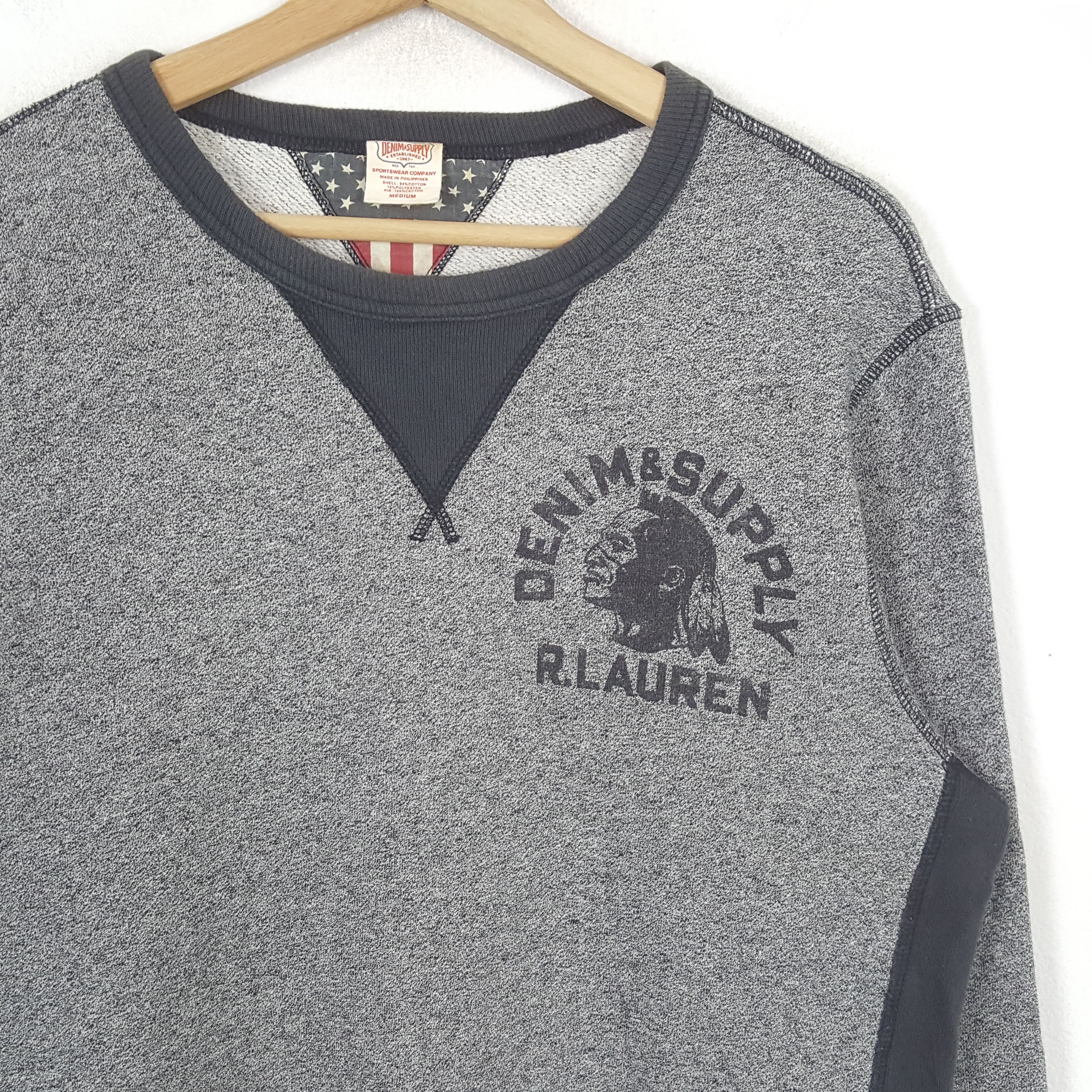 Ralph Lauren × Vintage Vintage Ralph Lauren Denim Supply Brand Sweatshirt C283N11 Size US M / EU 48-50 / 2 - 2 Thumbnail