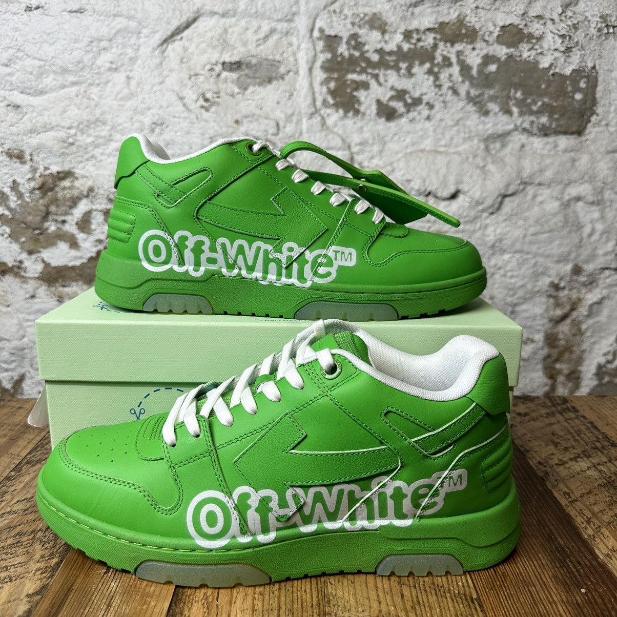 Pre-owned Off-white Out Of Office Green Spellout Sneaker Size 11 New