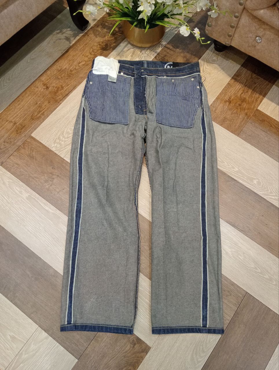 Visvim VISVIM FLUXUS SERGE DE NIMES SELVEDGE BAGGY DENIM PANTS Size US 34 / EU 50 - 13 Thumbnail