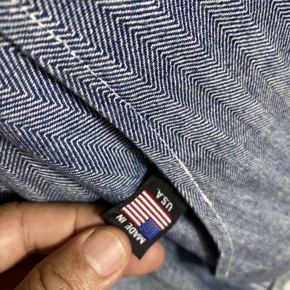 South2 West8 South2 West8 HBT Coach Jacket Blue Herringbone Twill Denim Size US M / EU 48-50 / 2 - 11 Thumbnail