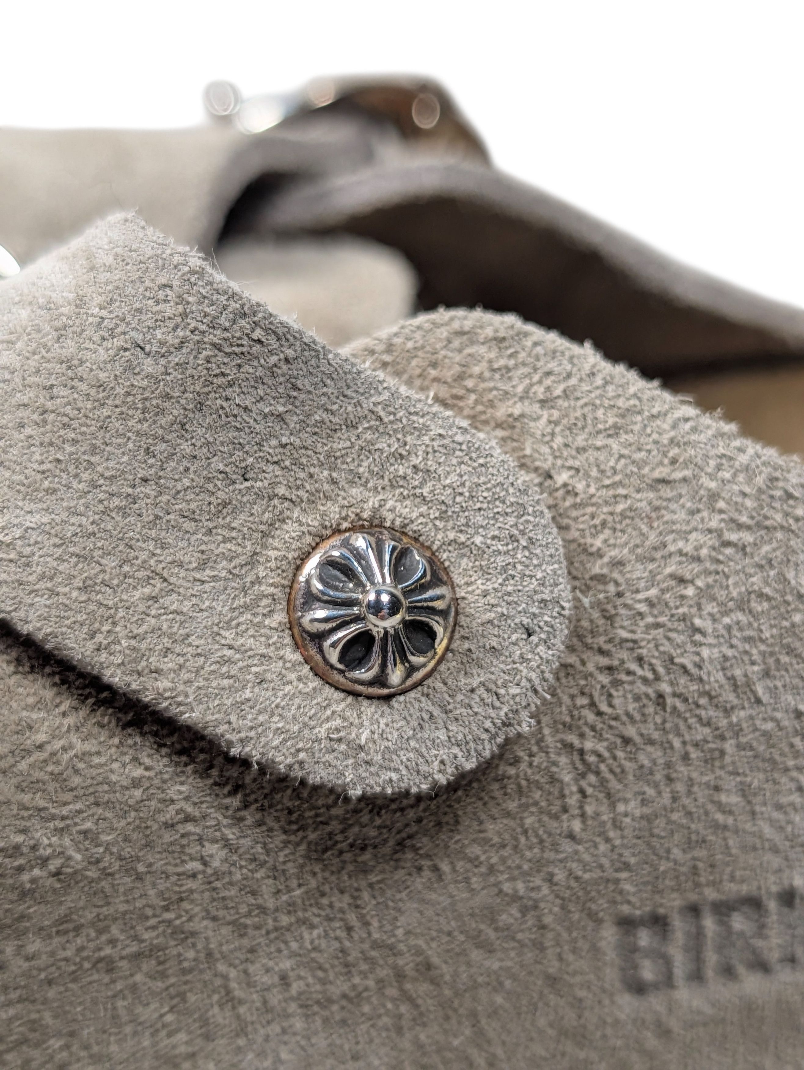 Chrome Hearts Cross Embellished Birkenstock Boston Suede Sandals Size US 7 / EU 40 - 5 Thumbnail