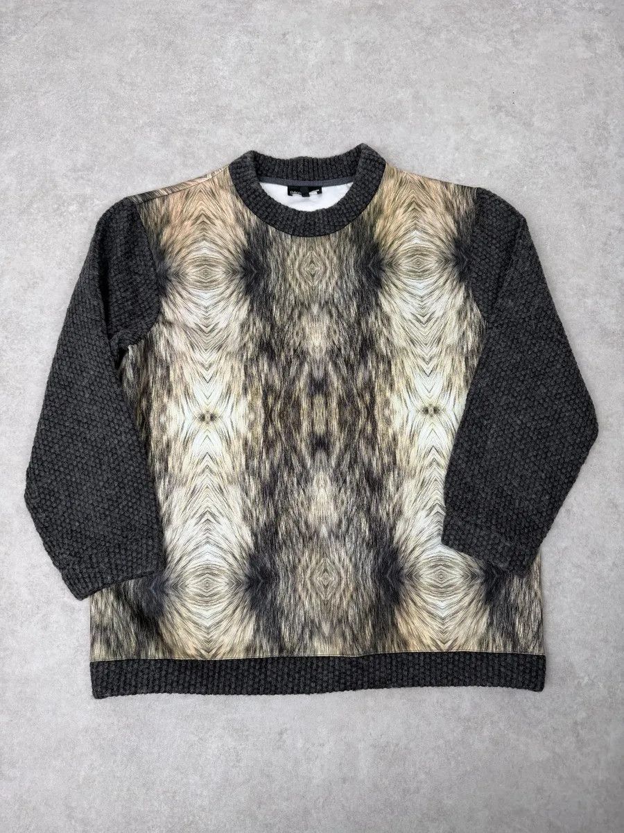 Emporio Armani AW2014 Emporio Armani Faux Fur Trompe L’oeil Sweater Size US S / EU 44-46 / 1 - 1 Thumbnail