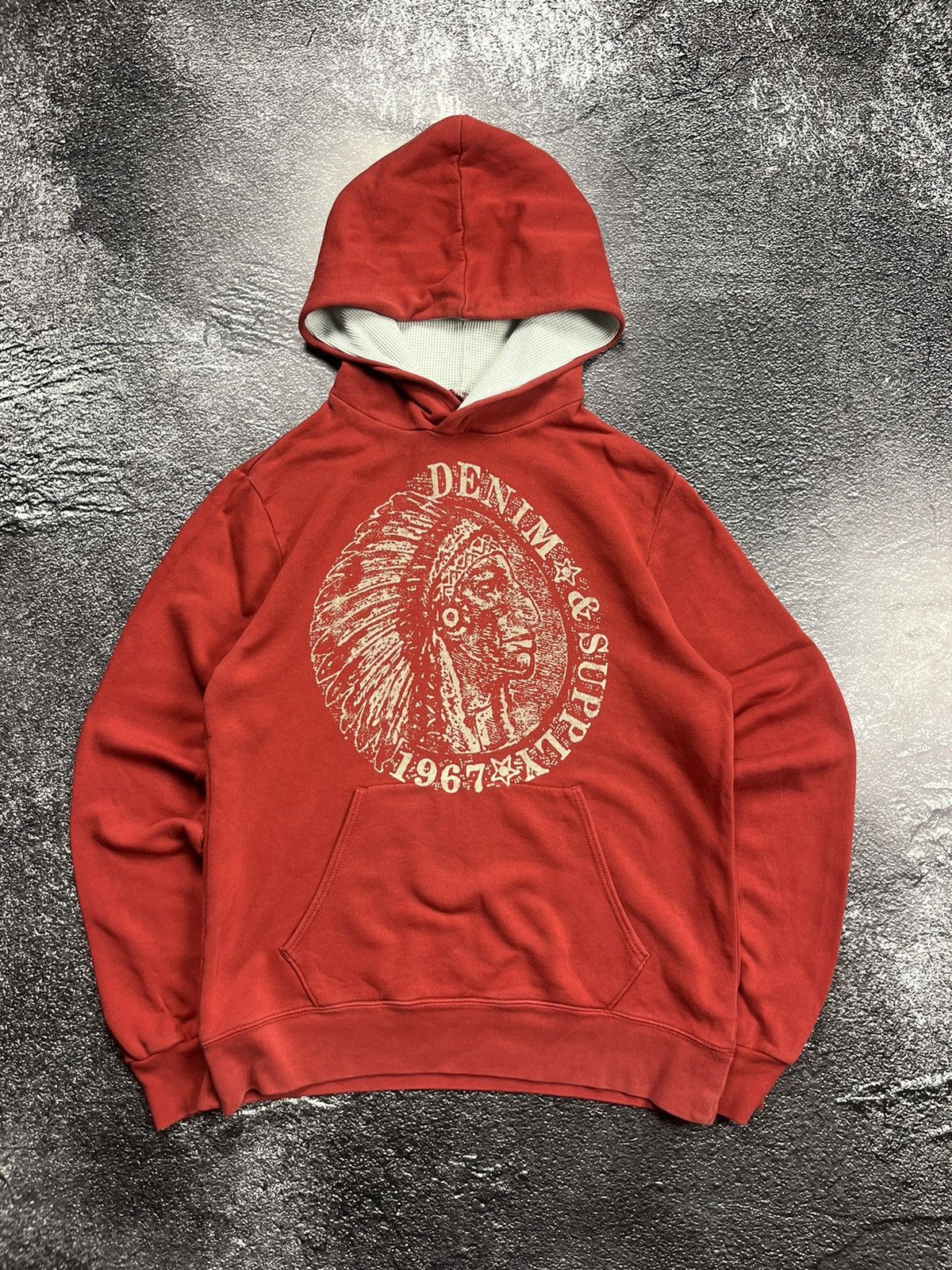 Denim & Supply Ralph Lauren Denim Supply Ralph Lauren Indian Face Red Hoodie Size US M / EU 48-50 / 2 - 2 Thumbnail