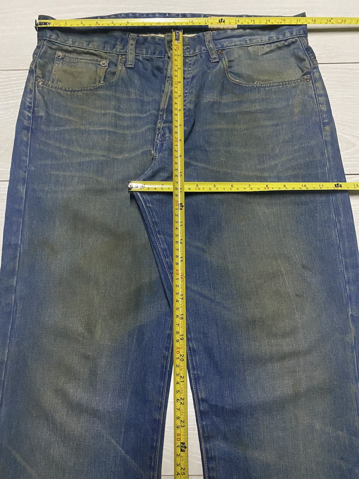 G-Star × Marc Newson Vintage GStar Raw 3301 Denim Mud Wash Jeans Size US 35 - 14 Thumbnail