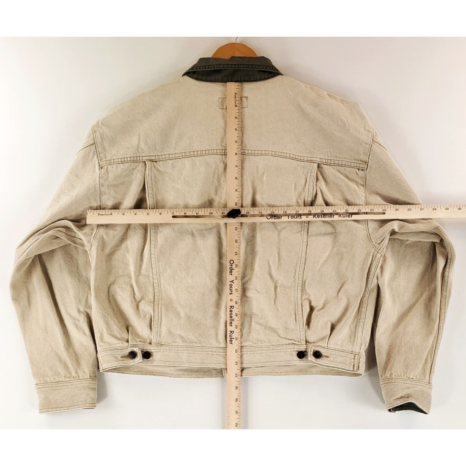 Banana Republic VINTAGE Banana Republic Jacket Trucker Mens L Beige Denim 80s 90s Tan Beig Size US L / EU 52-54 / 3 - 8 Thumbnail