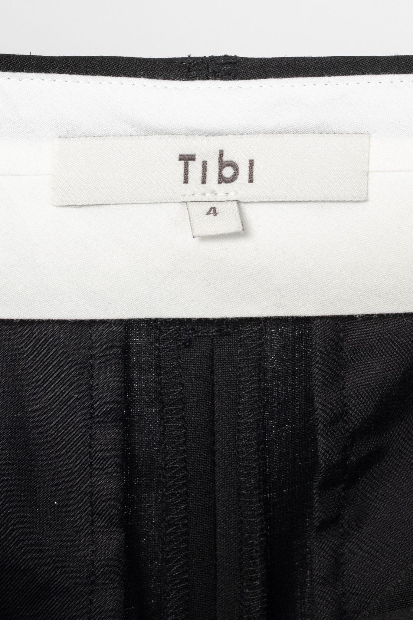 Tibi Tibi Black Tropical Wool Sculpted Trouser Size 27" / US 4 / IT 40 - 8 Thumbnail