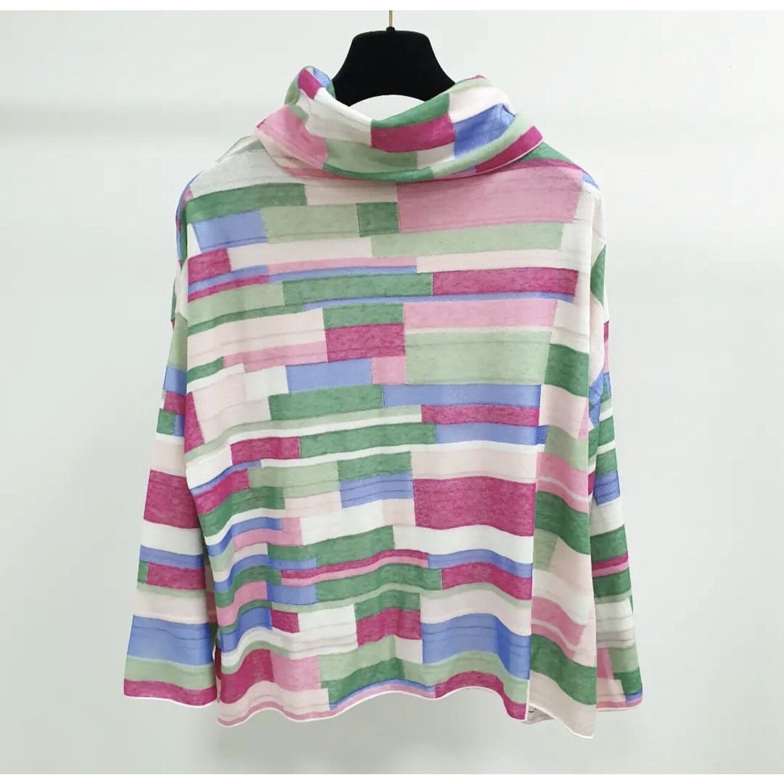 Chanel Chanel Multicolor Abstract Printed Knit Turtleneck Top Sz.40 Size M / US 6-8 / IT 42-44 - 4 Thumbnail