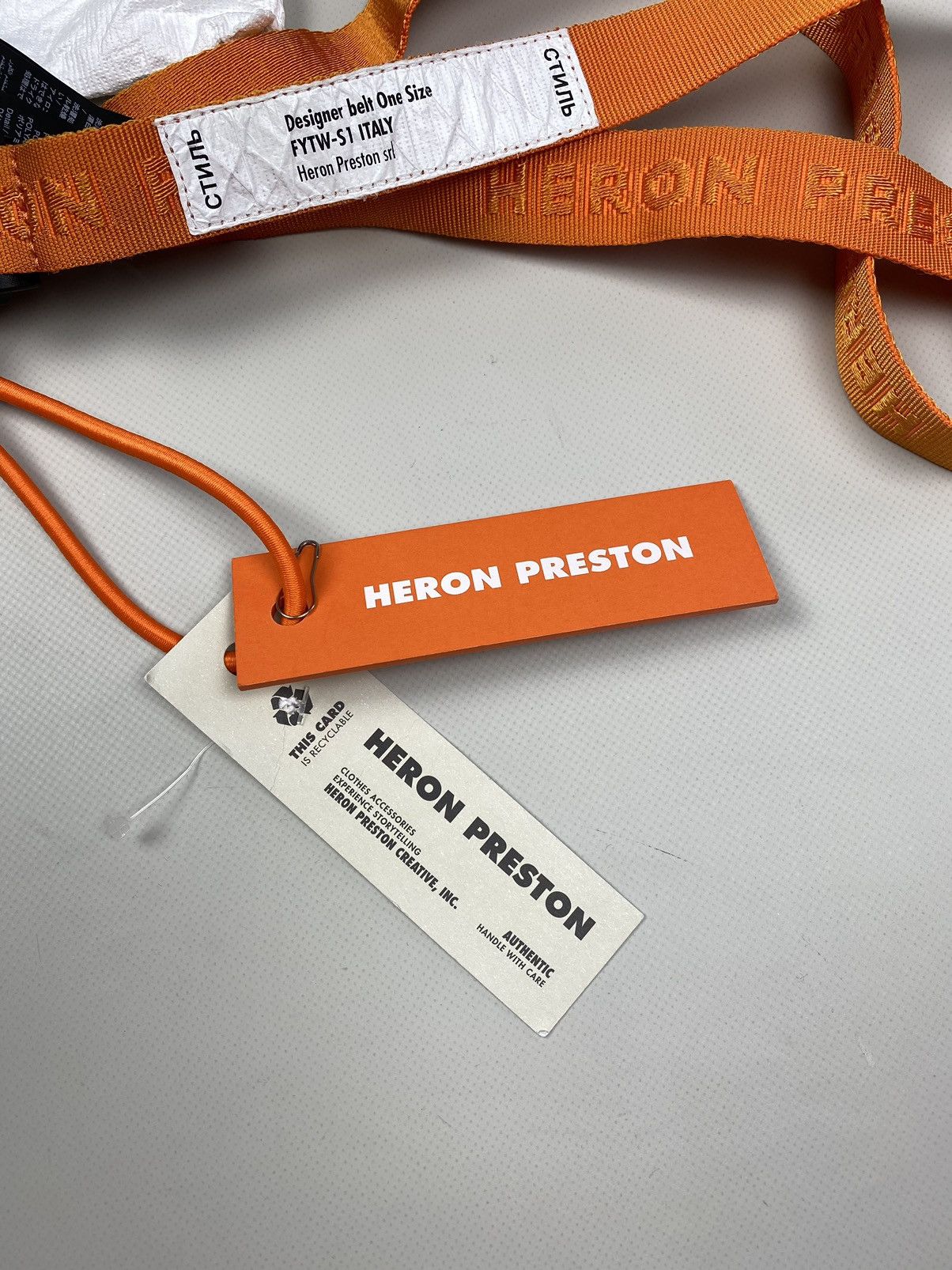 Heron Preston BNWT! Heron Preston Tiny Tape Magnetic Belt One Size Orange Size ONE SIZE - 10 Thumbnail