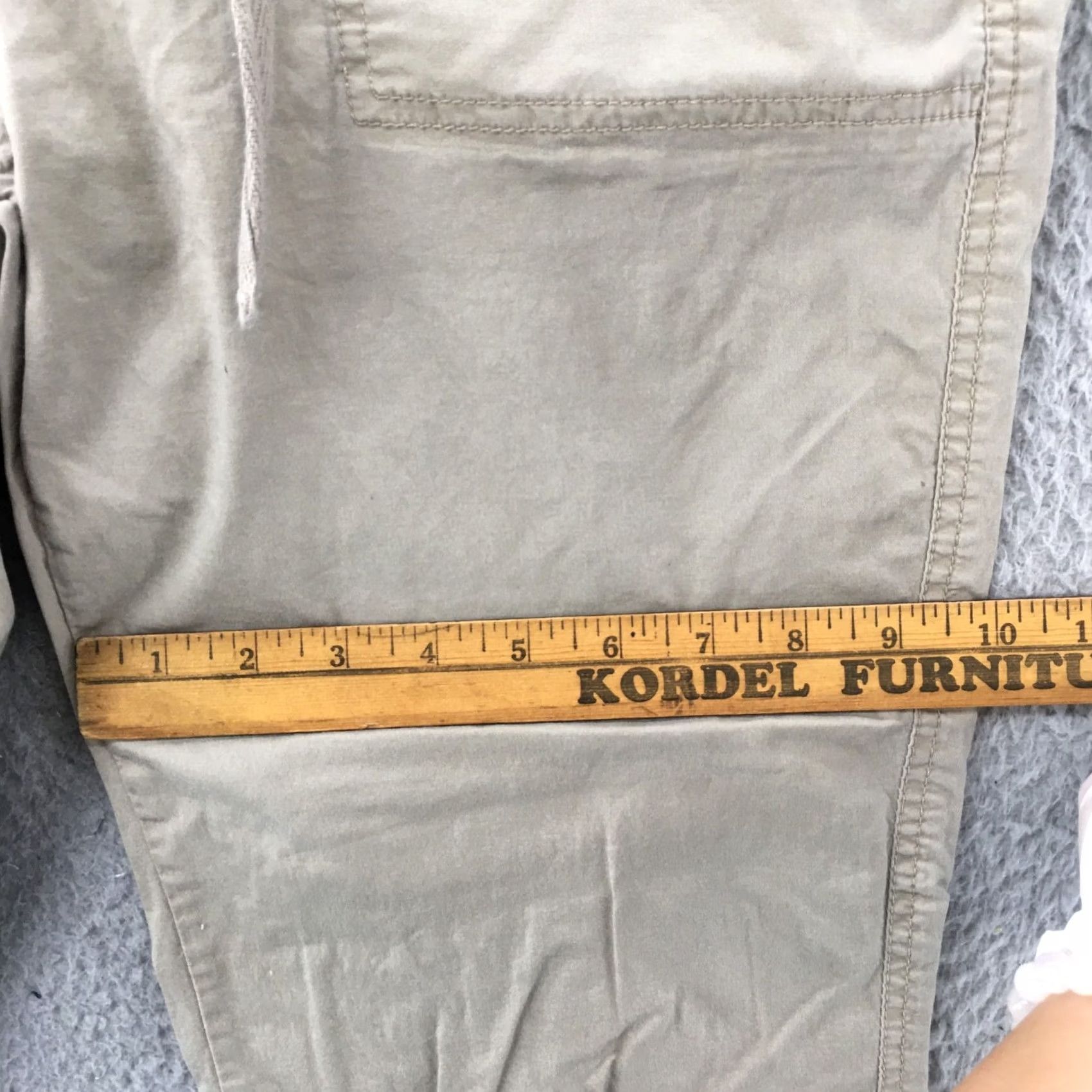 Calvin Klein Calvin Klein Jeans Capri Pants Womens 10 Beige Flat Front Zip Fly Drawstring Capris Casual Modern Womens 10 Beige Capri Pants Calvin Klein Jeans Size 32" / US 10 / IT 46 - 6 Thumbnail