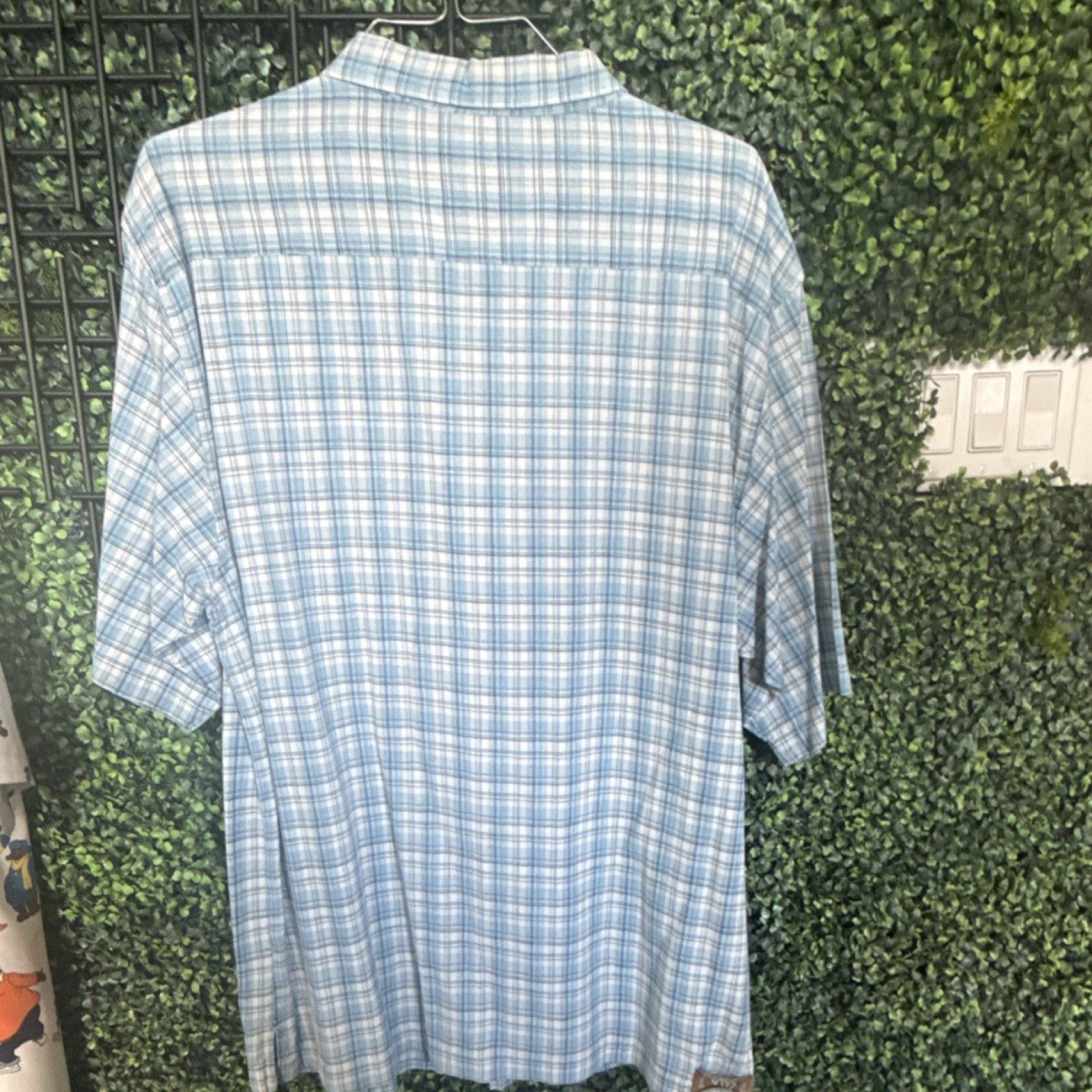 Snoop Dogg Snoop Dogg 2XL BL/WHT PLD Cotton Short Sleeve Vintage Shirt Size US XXL / EU 58 / 5 - 7 Thumbnail