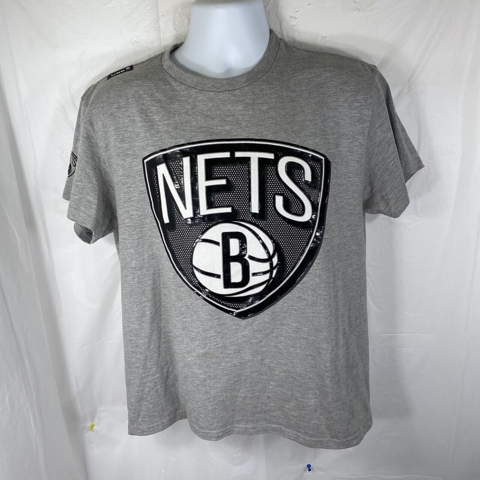 NBA UNK Brooklyn Nets Small Gray Basketball NBA Graphic T Shirt Size US S / EU 44-46 / 1 - 1 Thumbnail