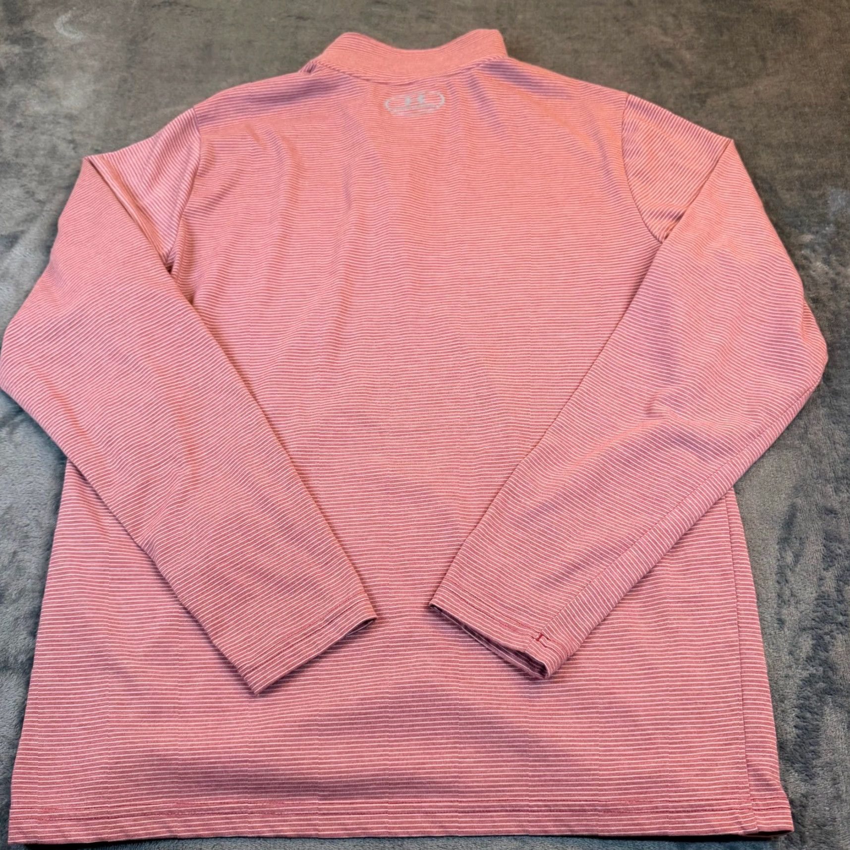 Under Armour Under Armour HeatGear Run Shirt Mens M 1/4 Zip Red Striped Pullover Long Sleeve Athletic Moisture Wicking breathable Zip up Size US M / EU 48-50 / 2 - 4 Thumbnail
