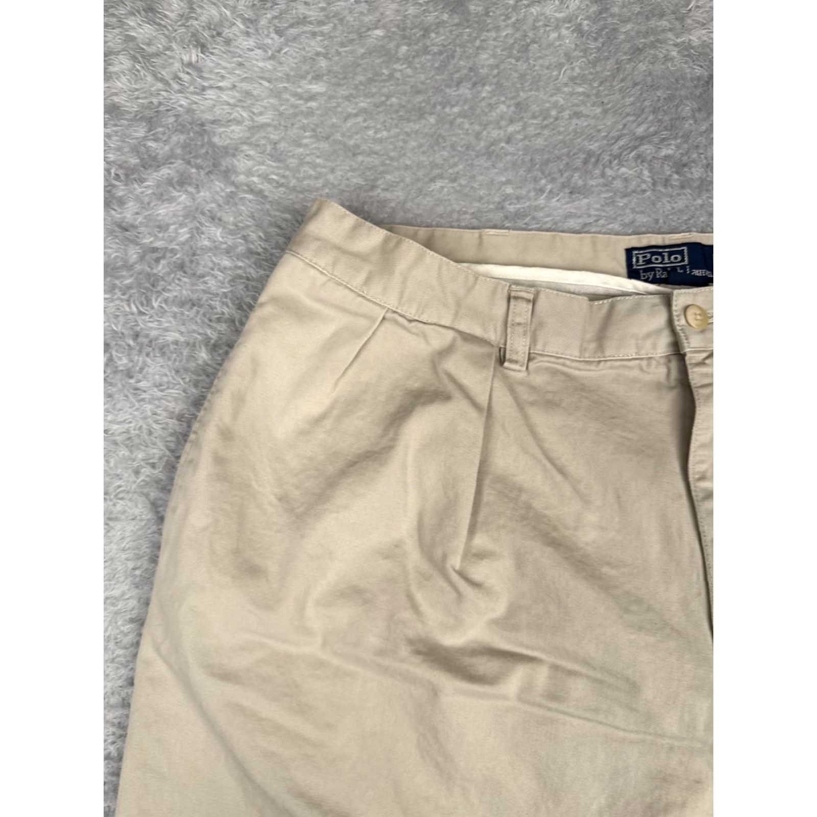 Polo Ralph Lauren VINTAGE Polo Ralph Lauren Shorts Mens 38 Chino Casual Beig e Khaki Tyler Short Classic Fit Pockets 9 Inseam Size US M / EU 48-50 / 2 - 4 Thumbnail