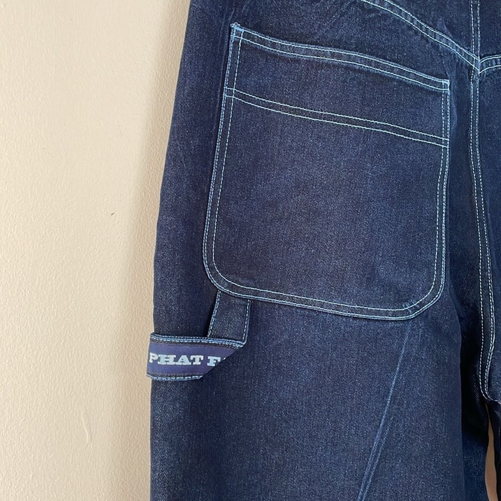 Phat Farm Y2K Phat Farm Baggy Cuffed Carpenter Jeans Dark Wash MENS 40 Size US 40 / EU 56 - 5 Thumbnail