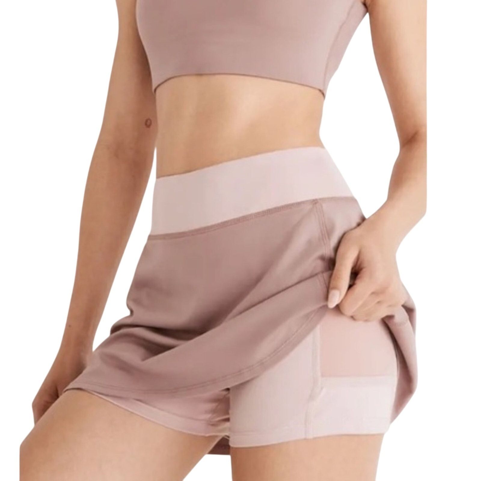 Madewell NWT Madewell Flex Fitness Skirt Built-In Shorts Mauve XS Size 26" / US 2 / IT 38 - 1 Thumbnail