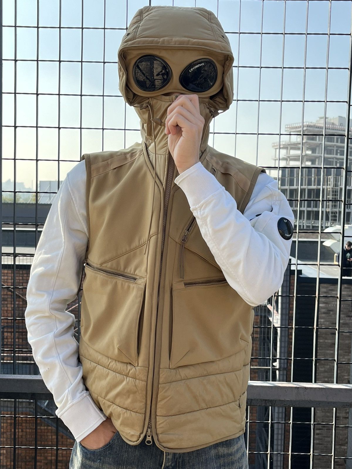 希少 C.P. COMPANY Goggle vest C.P. Shell-R Goggle vest in blue - C P Company Kids | Mytheresa