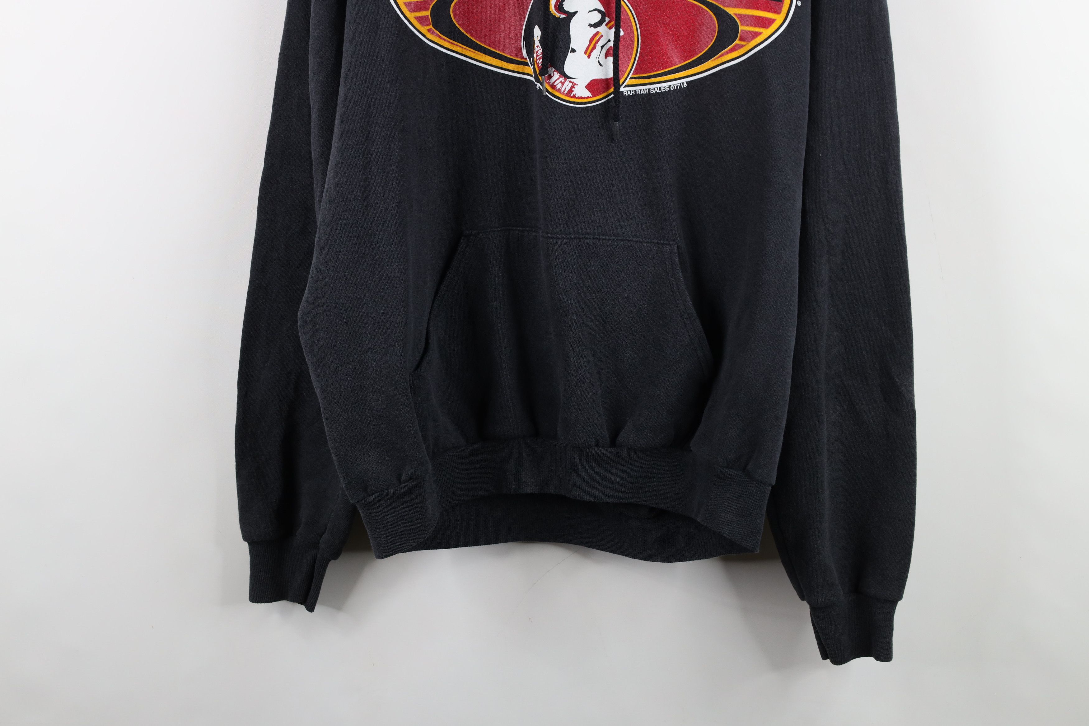 Vintage Vintage 90s Spell Florida State University Hoodie Black USA Size US L / EU 52-54 / 3 - 3 Thumbnail