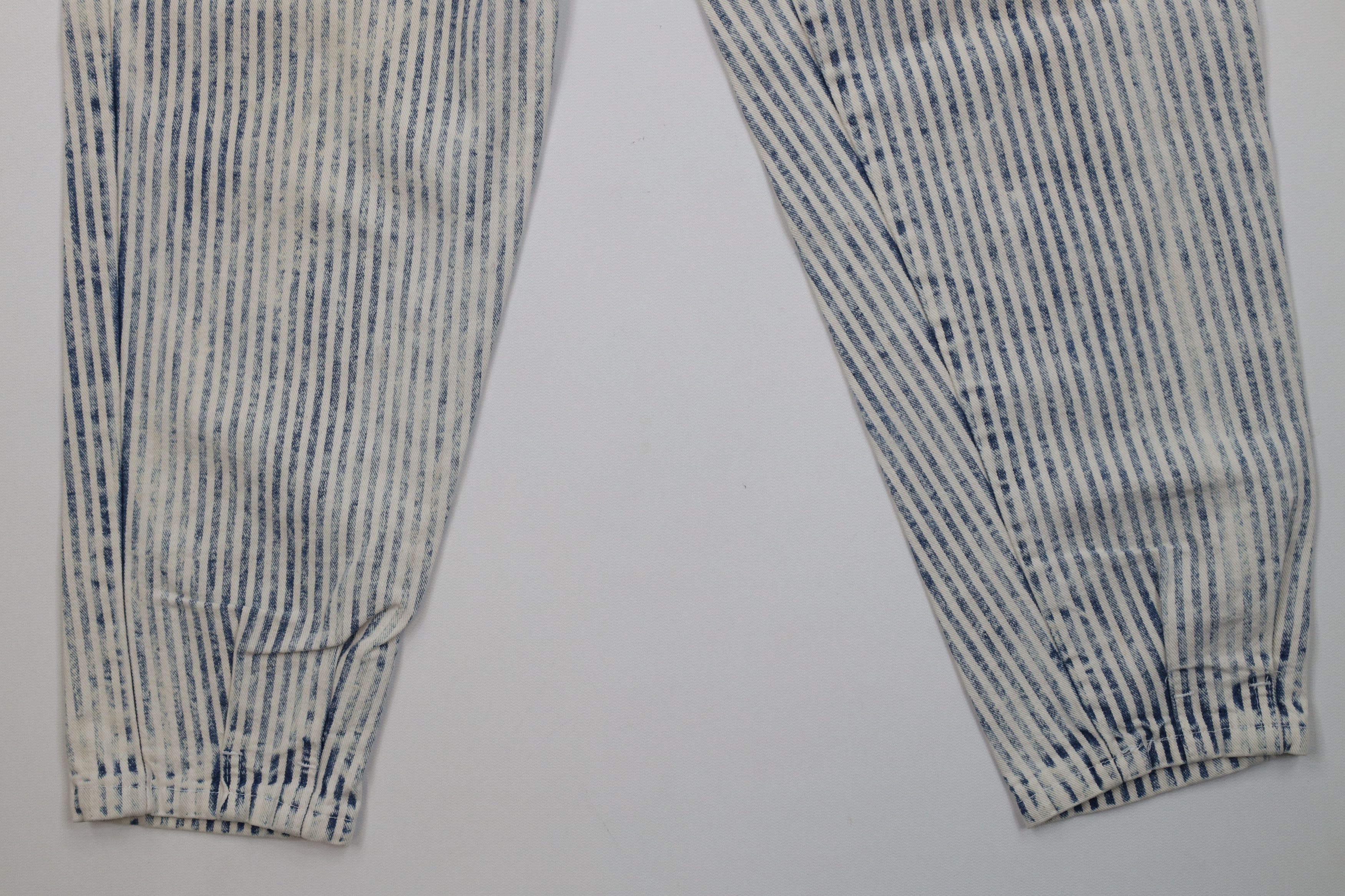 Vintage Vintage 90s Streetwear Hickory Striped Tapered Leg Jeans Size 26" / US 2 / IT 38 - 4 Thumbnail