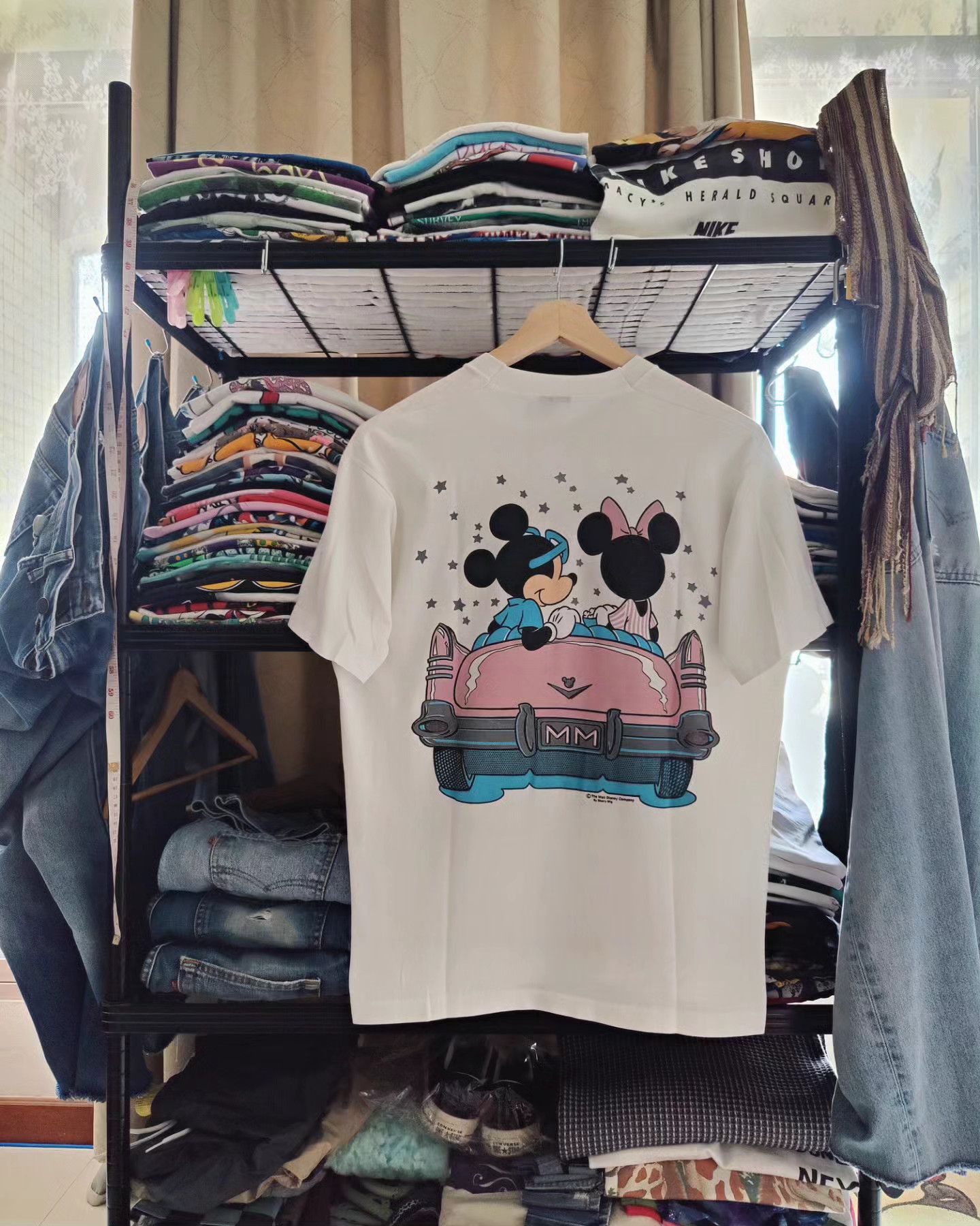 Disney × Mickey Mouse × Vintage vintage 90s - Mickey ❤️ Minnie (double-sided) Size L / US 10 / IT 46 - 6 Thumbnail