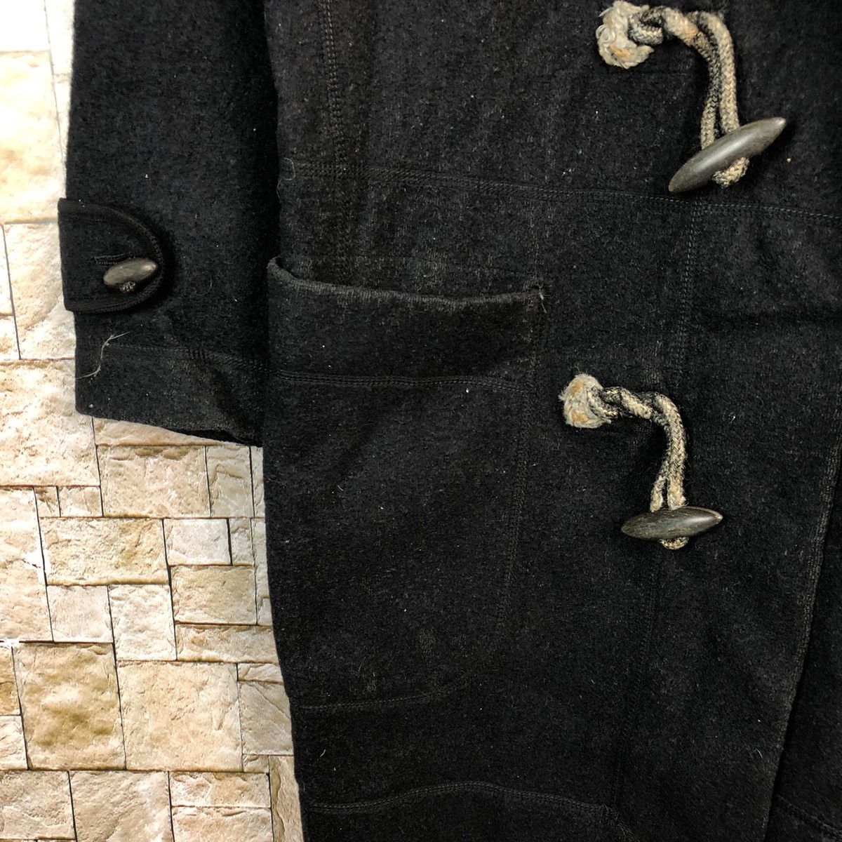 Issey Miyake DL Issey Miyake Men Dark Blue Hoodie duffle coat #A567 Size US M / EU 48-50 / 2 - 9 Thumbnail