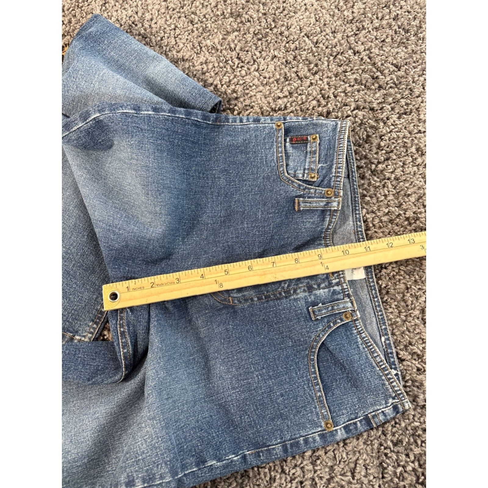 Vintage VINTAGE Mudd Jeans Womens 26x26 Mid Rise Bootcut Cheetah Lace 90s Jeans Womens 26 Blue Size 26" / US 2 / IT 38 - 6 Thumbnail
