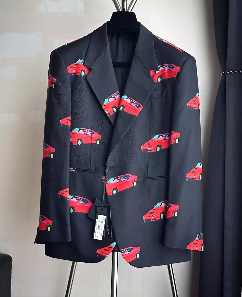 Versace Versace Silk mono embroidered jacket and jacket Size US L / EU 52-54 / 3 - 1 Thumbnail