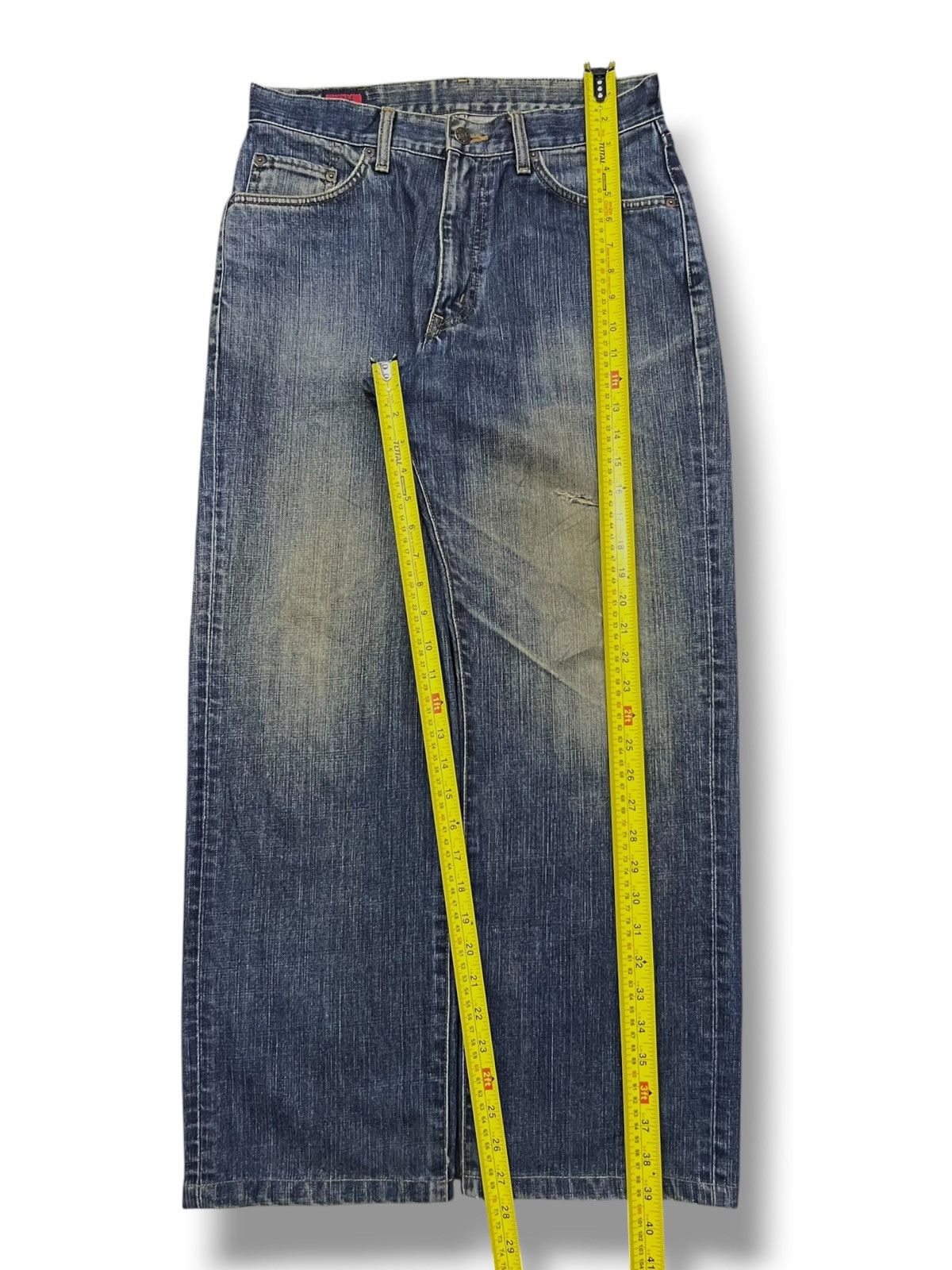 Edwin Baggy Vintage Edwin 503z - Faded Mud Wash, Distressed Denim Size US 30 / EU 46 - 16 Thumbnail