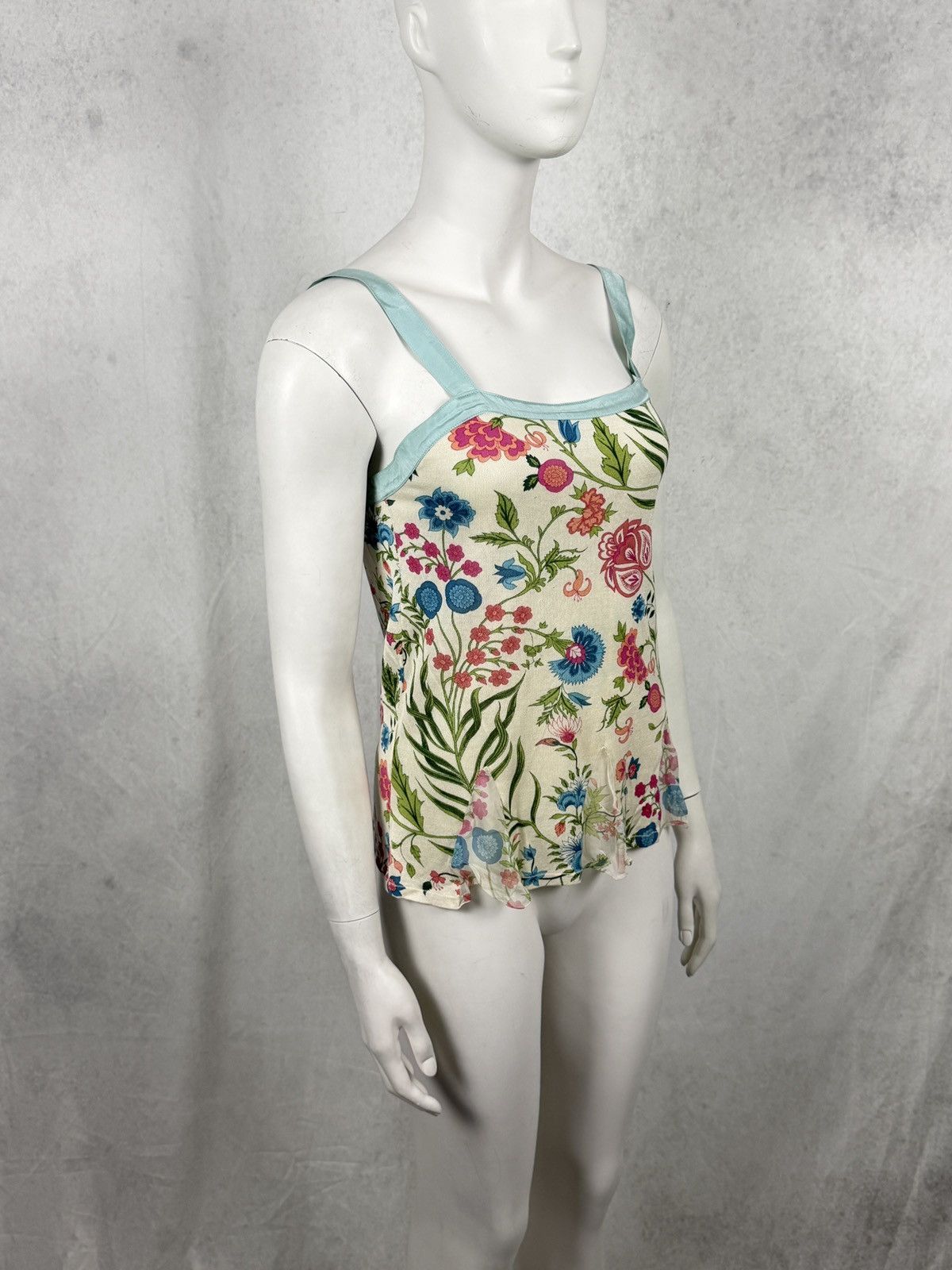 Dior Dior S/S2008 Floral Silk Flared Paneled Top Size M / US 6-8 / IT 42-44 - 3 Thumbnail