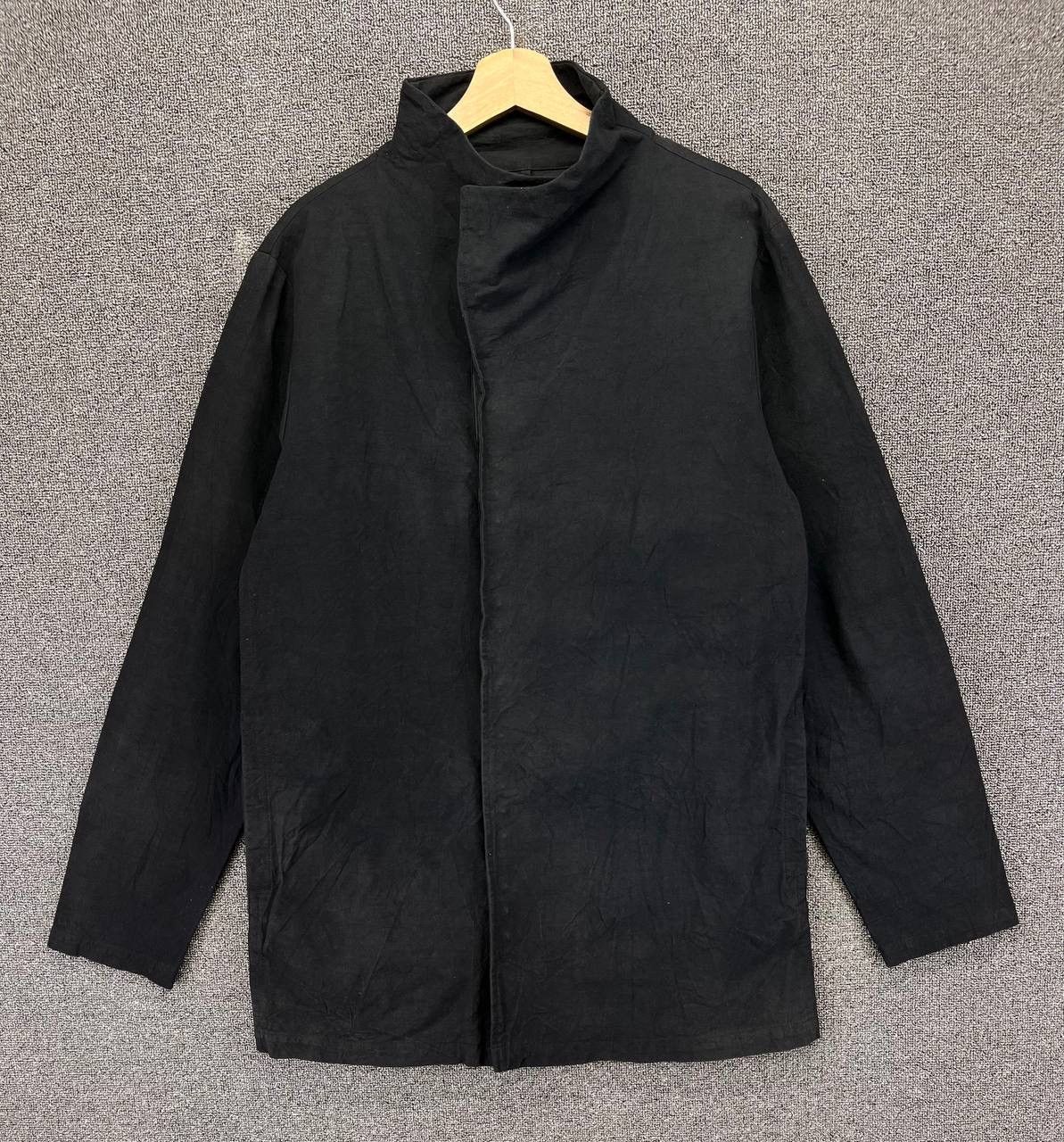 Vintage × Yohji Yamamoto Vintage Yohji Yamamoto Rare Button Up Black Long Jacket Size US L / EU 52-54 / 3 - 1 Thumbnail
