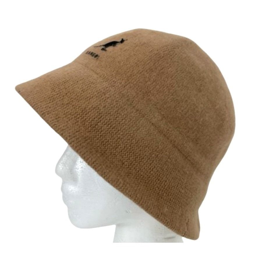 Kangol Kangol Angora Bucket Hat Camel Brown Textured Wool Blend Min Size ONE SIZE - 6 Thumbnail