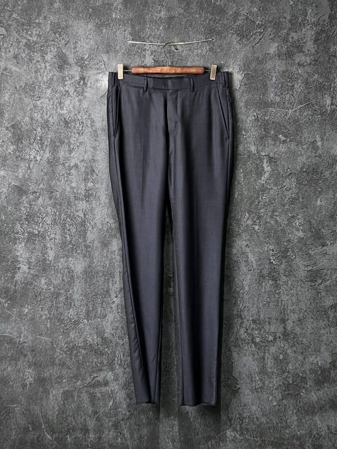 Ermenegildo Zegna Ermenegildo Zegna Wool Blue Formal Trousers 40r Men Size 40R - 1 Thumbnail