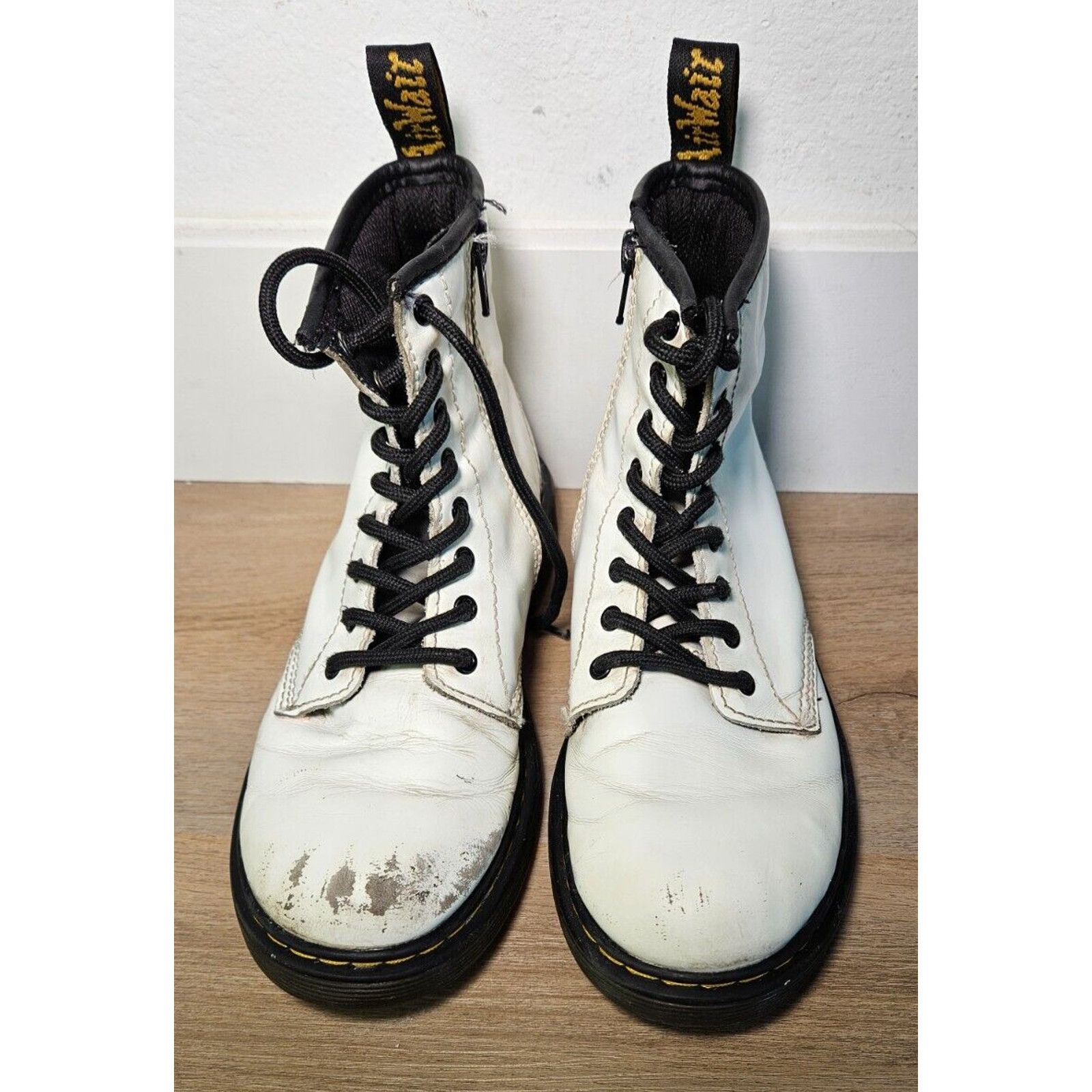 Dr. Martens Dr. Martens 1460 Pascal Women’s Size US3 White Leather Boots Size US 4 / IT 34 - 2 Thumbnail