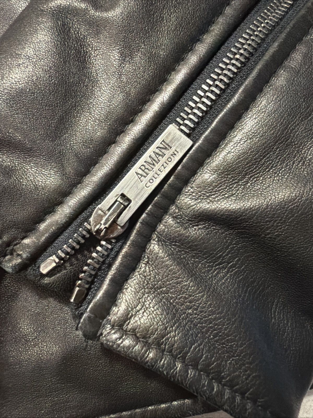 Armani Collezioni Armani Collezioni Men’s Leather Jacket Size 44 m Size US S / EU 44-46 / 1 - 4 Thumbnail