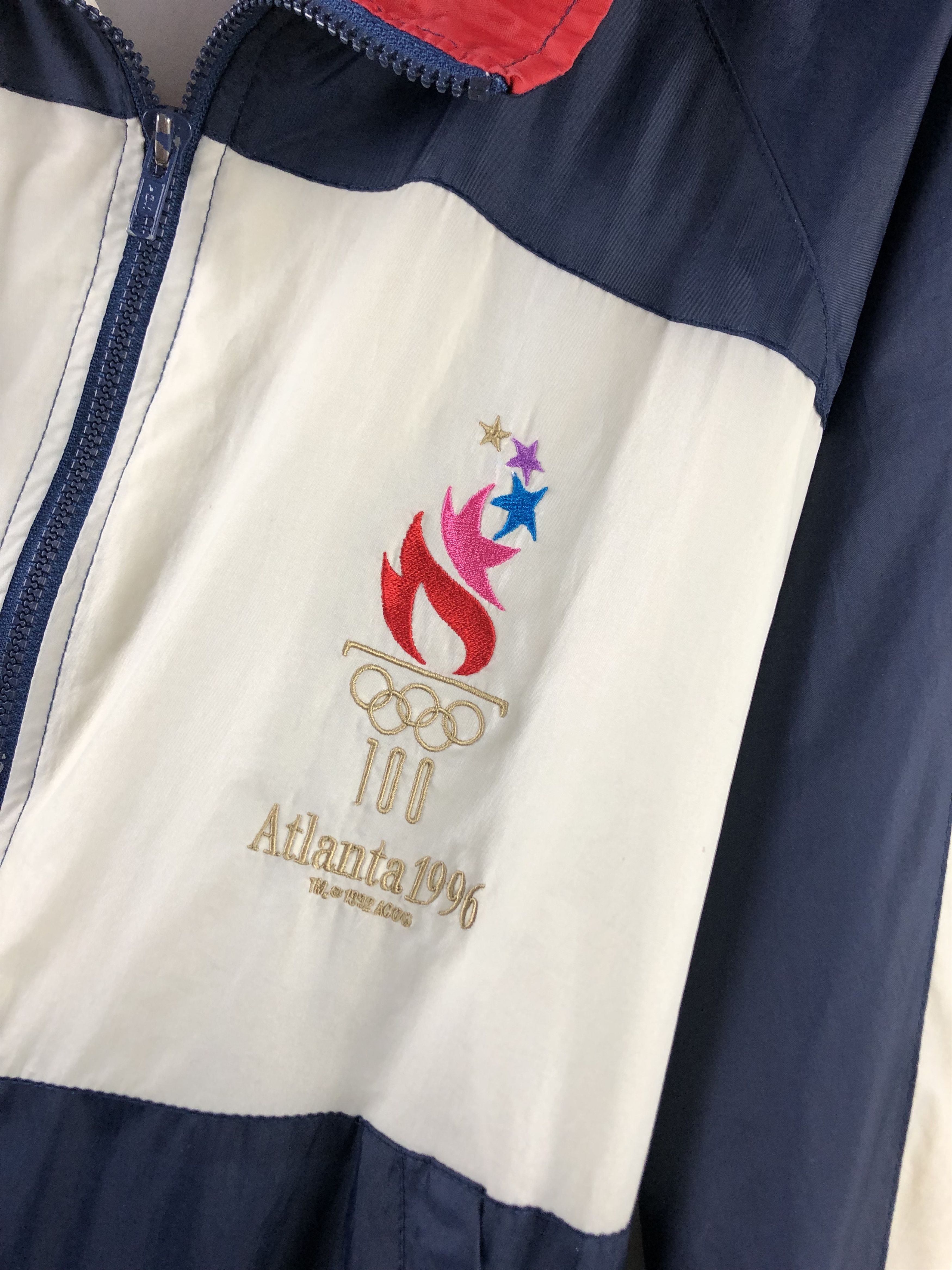 Vintage Vintage Atlanta 1996 USA Olympics Windbreaker Jacket Track Size US XL / EU 56 / 4 - 8 Thumbnail