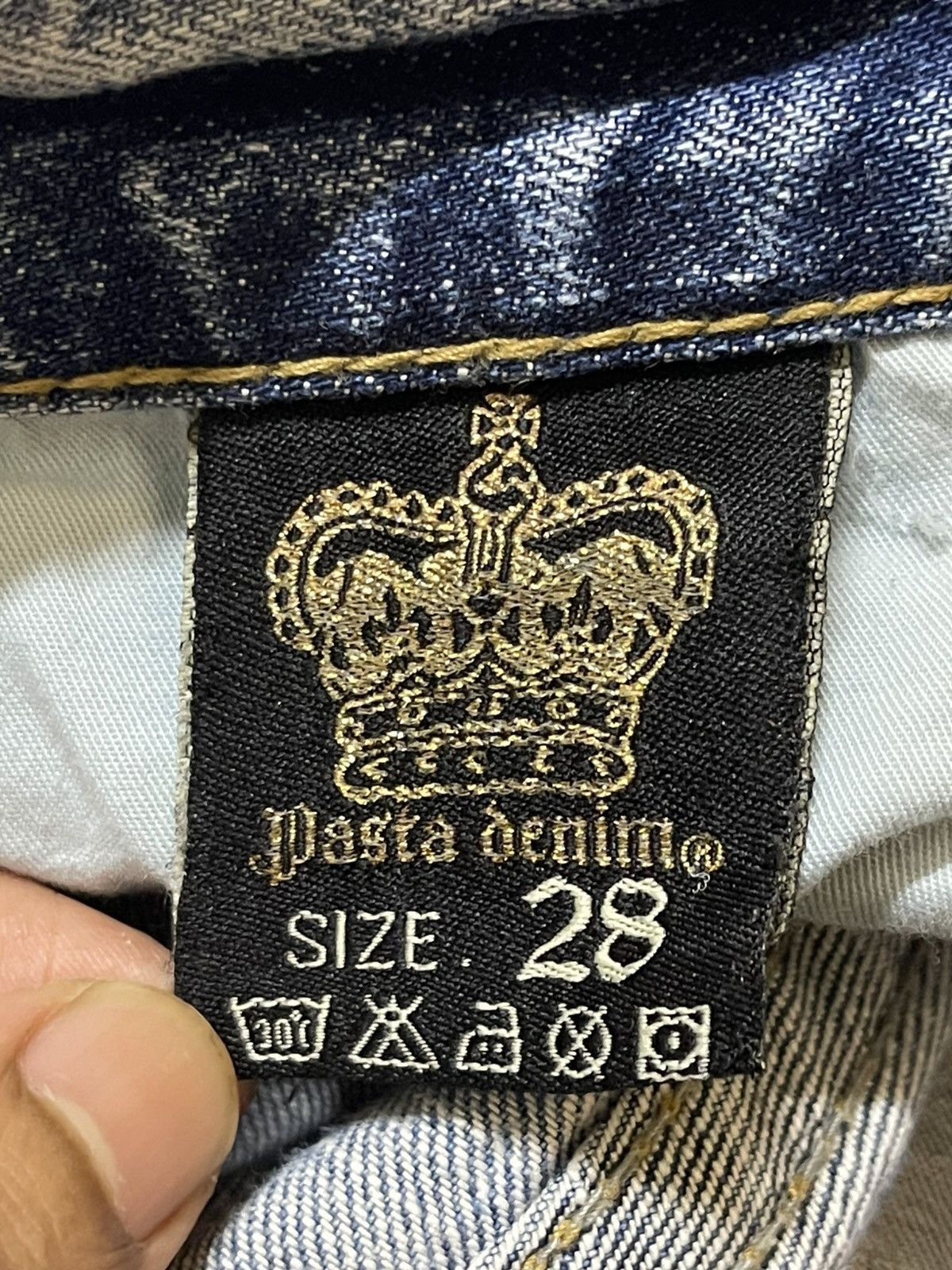 If Six Was Nine Vintage Japanese Brand Faded Wash Distress Cross Wing Style Size US 29 - 9 Thumbnail