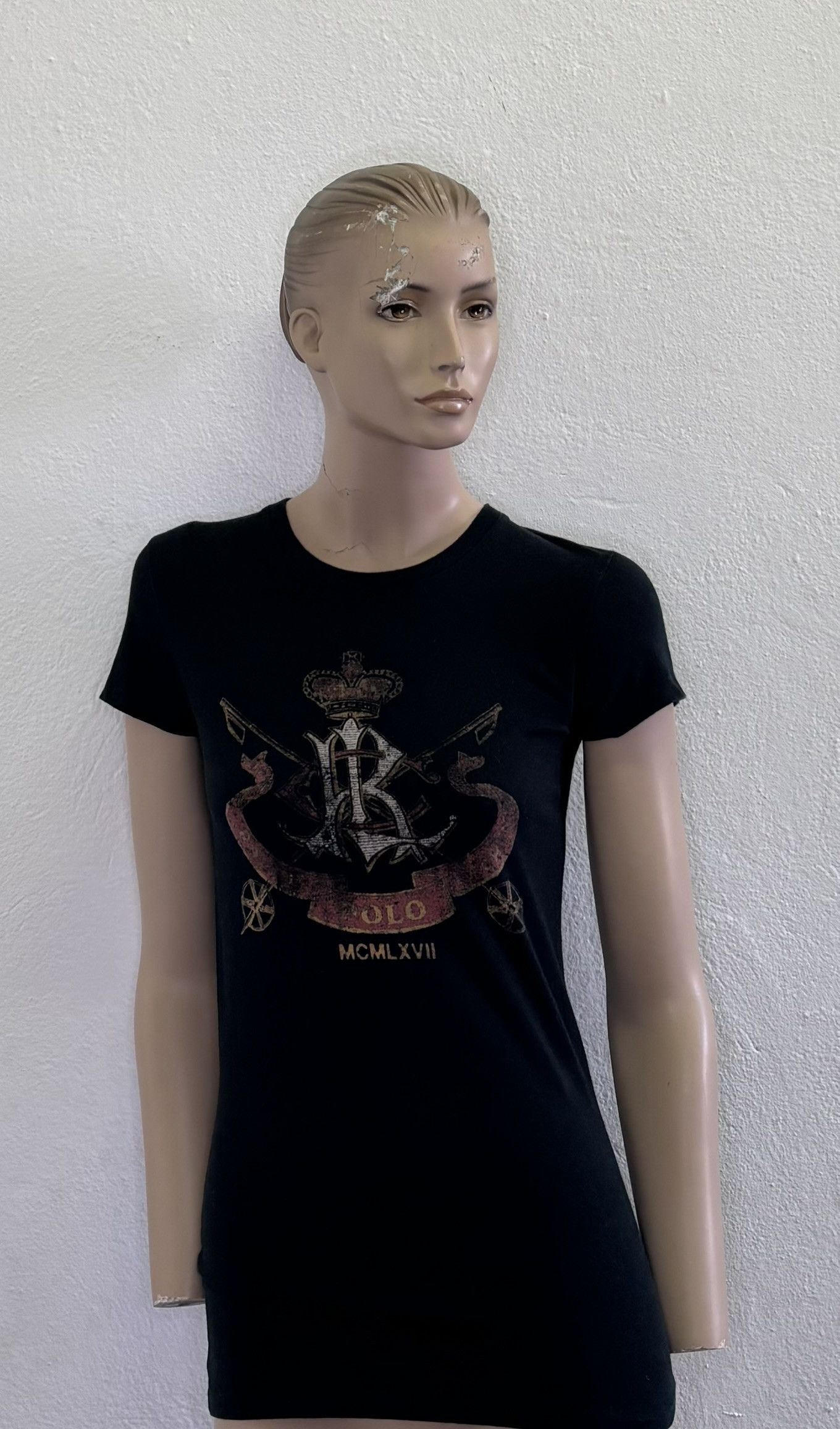Ralph Lauren × Vintage Ralph Lauren MCMLXVII Black T-shirt Small Size S / US 4 / IT 40 - 1 Thumbnail