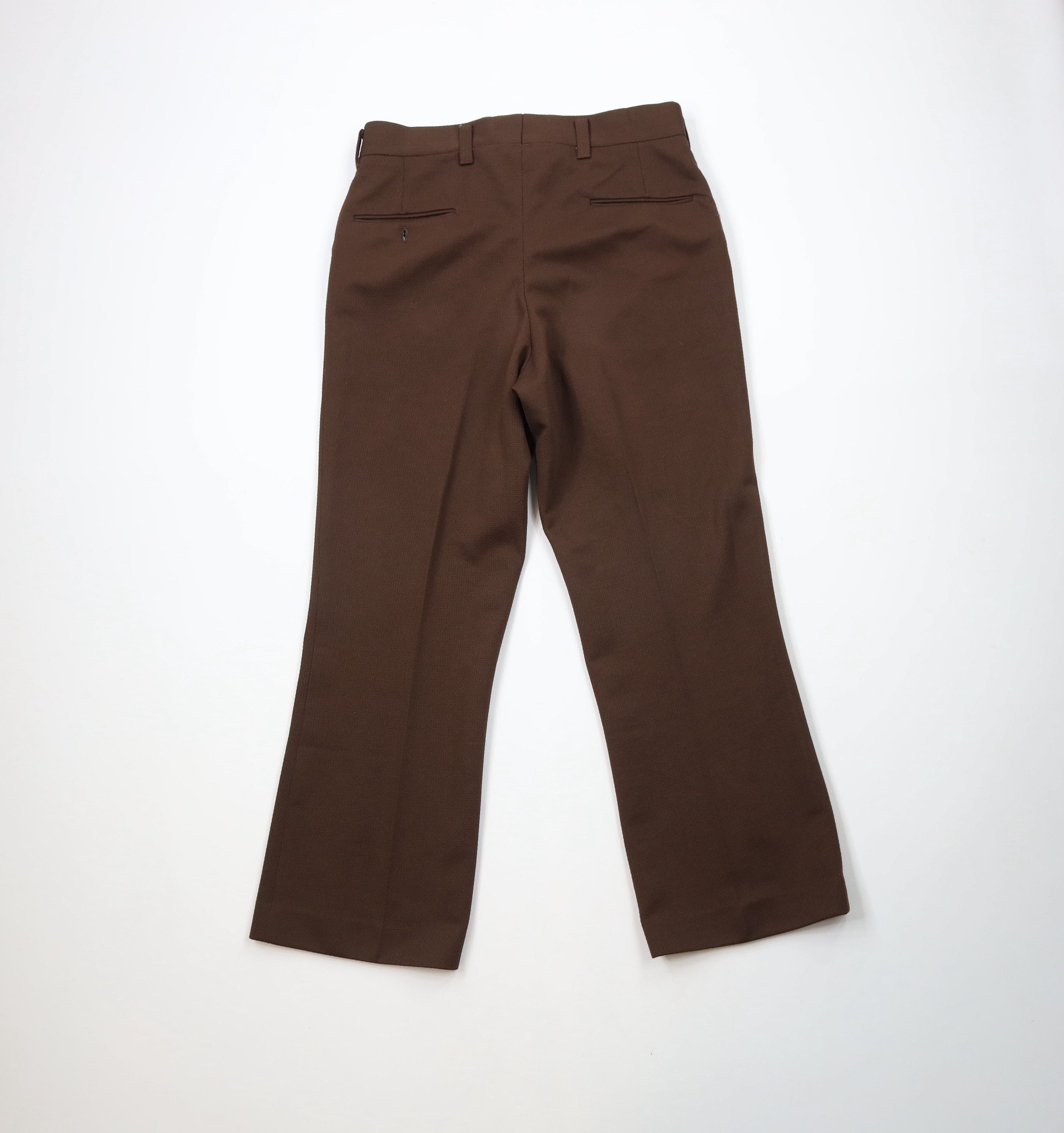 Vintage Vintage 70s Streetwear Knit Wide Leg Chino Pants Brown USA Size US 32 / EU 48 - 10 Thumbnail