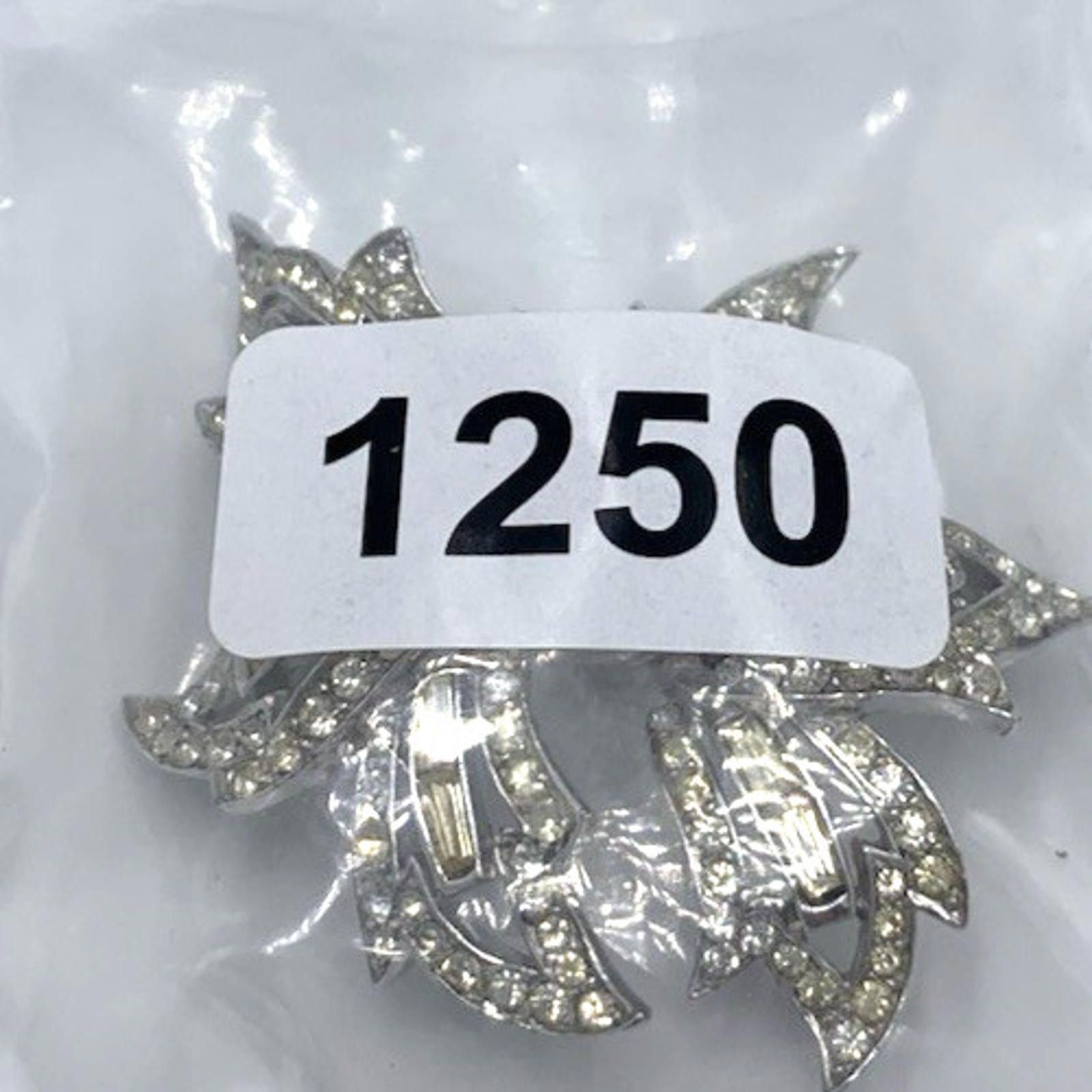 Other Marcel Boucher Rhodium Plated Clear Rhinestone Leaf Brooch Size ONE SIZE - 9 Thumbnail